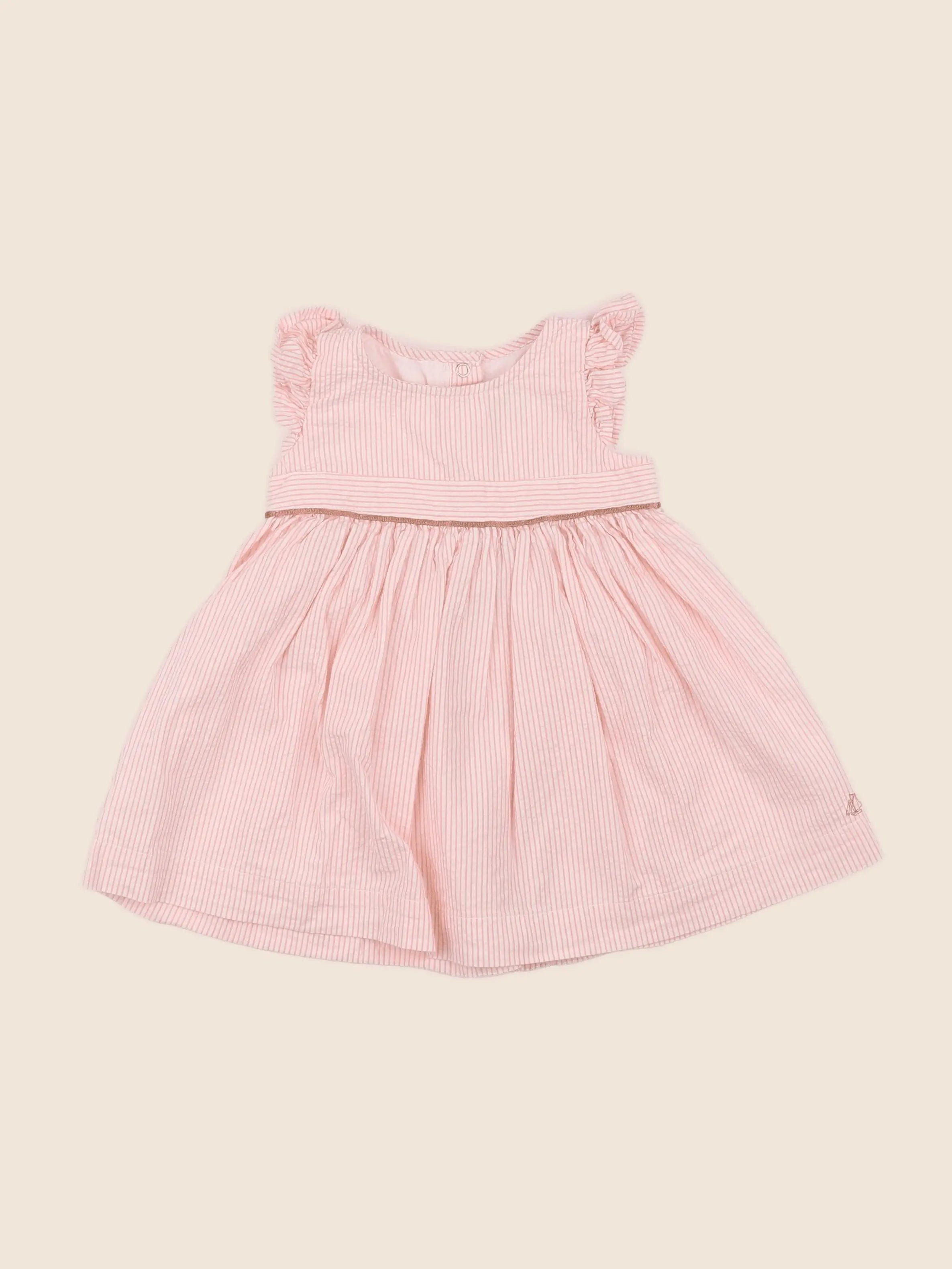 Petit Bateau - robe rose - 6 mois