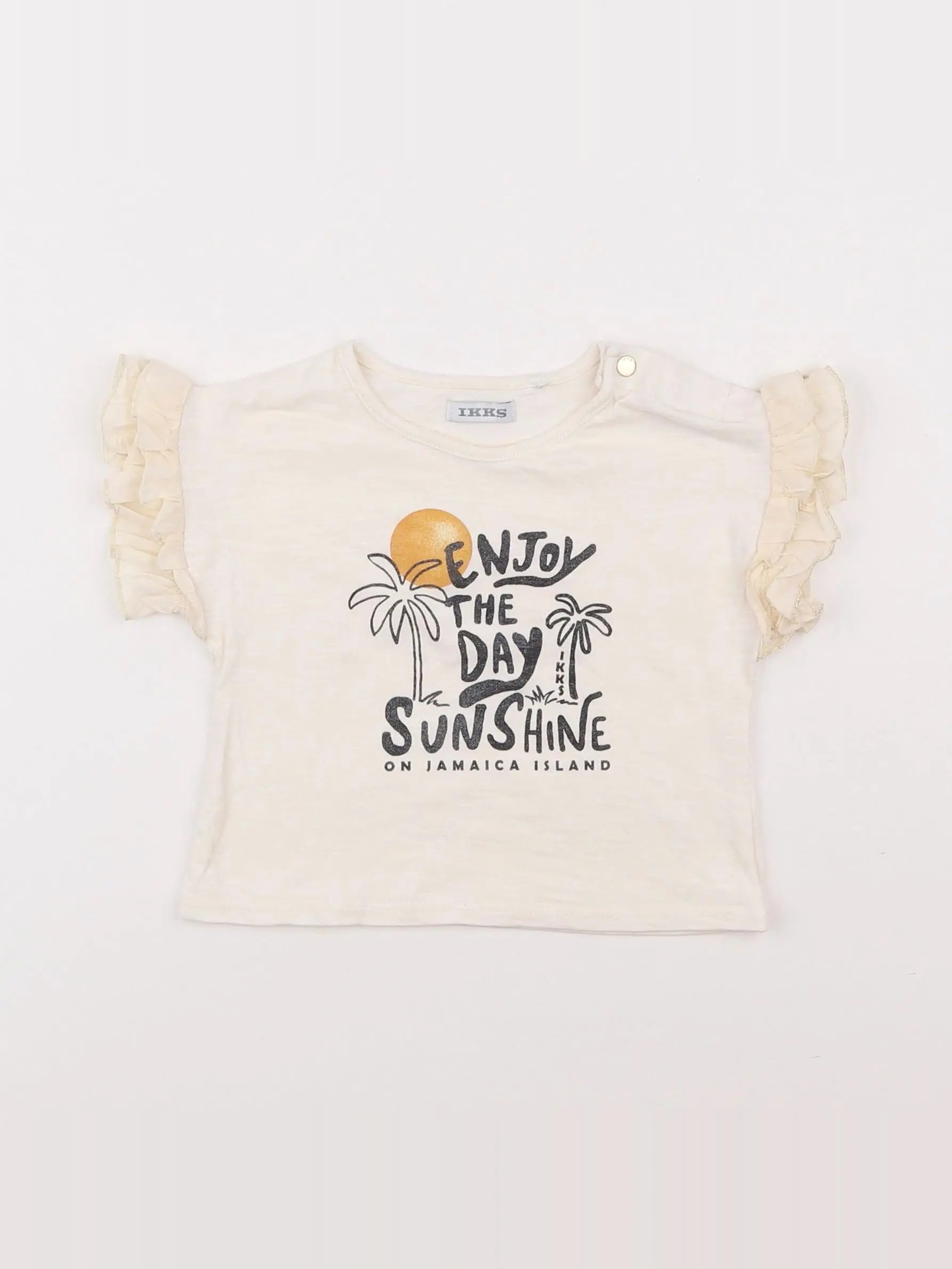 IKKS - tee-shirt beige - 12 mois