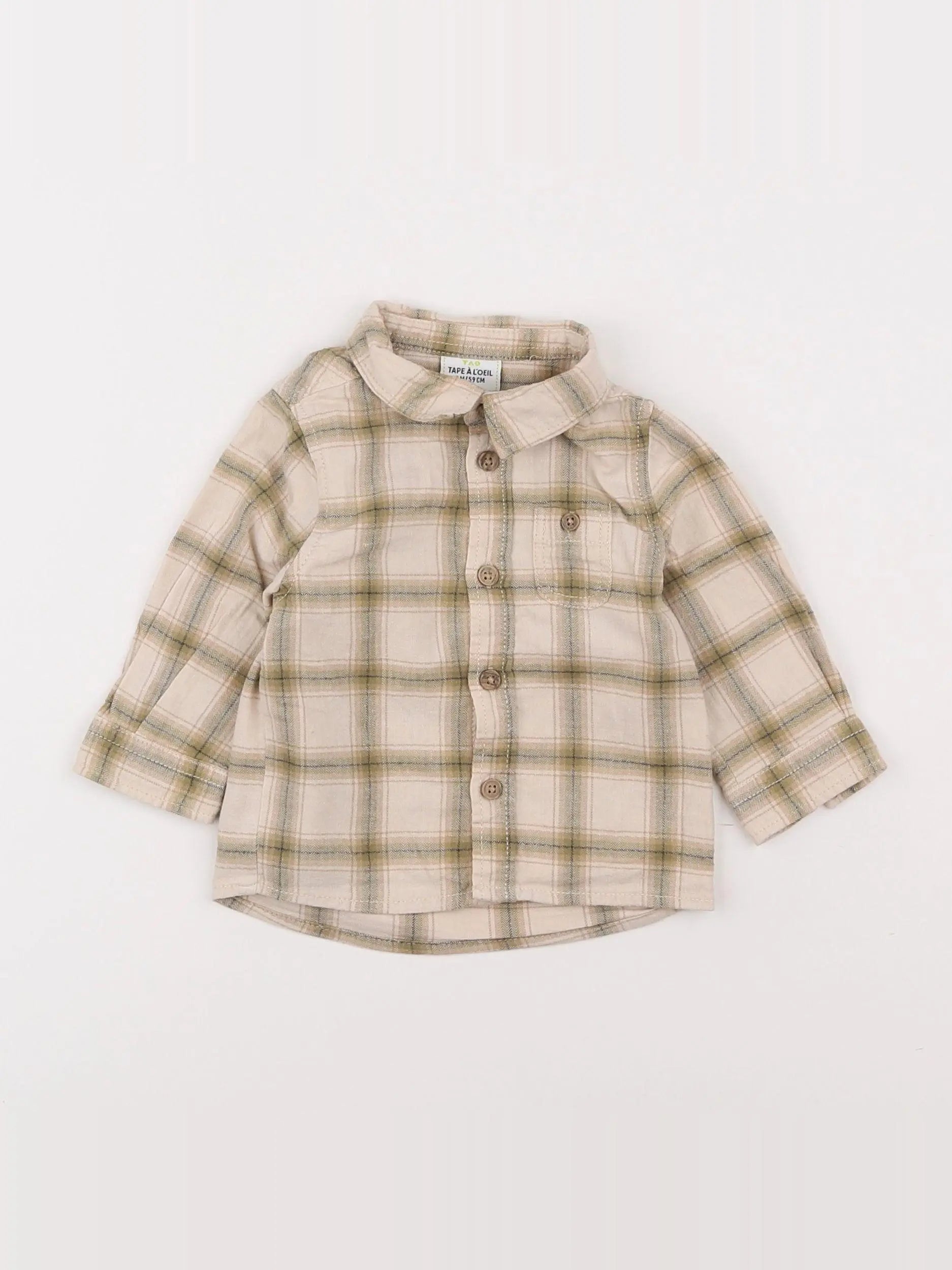 Tape à l'oeil - chemise beige - 3 mois