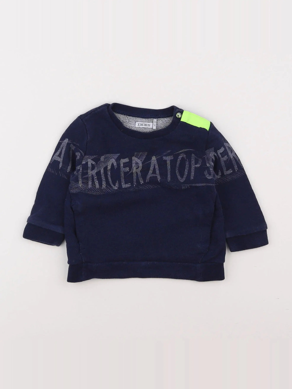 IKKS - sweat bleu - 12 mois