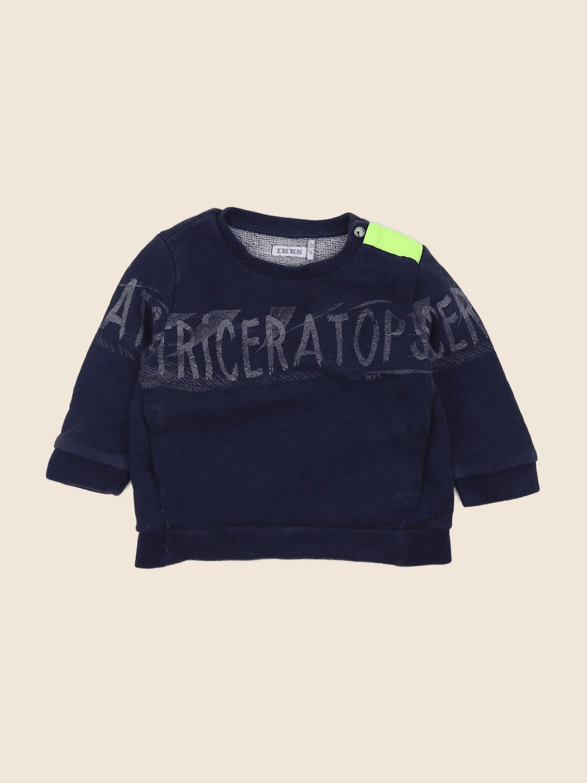 IKKS - sweat bleu - 12 mois