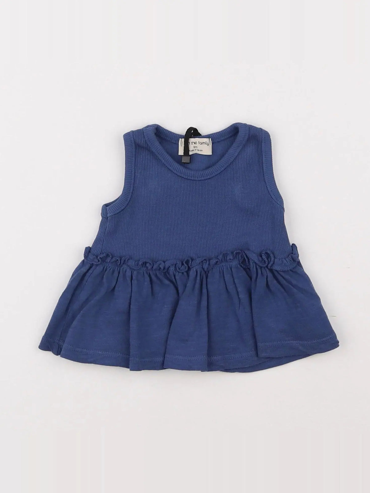 1+ In the family - robe bleu - 1 mois