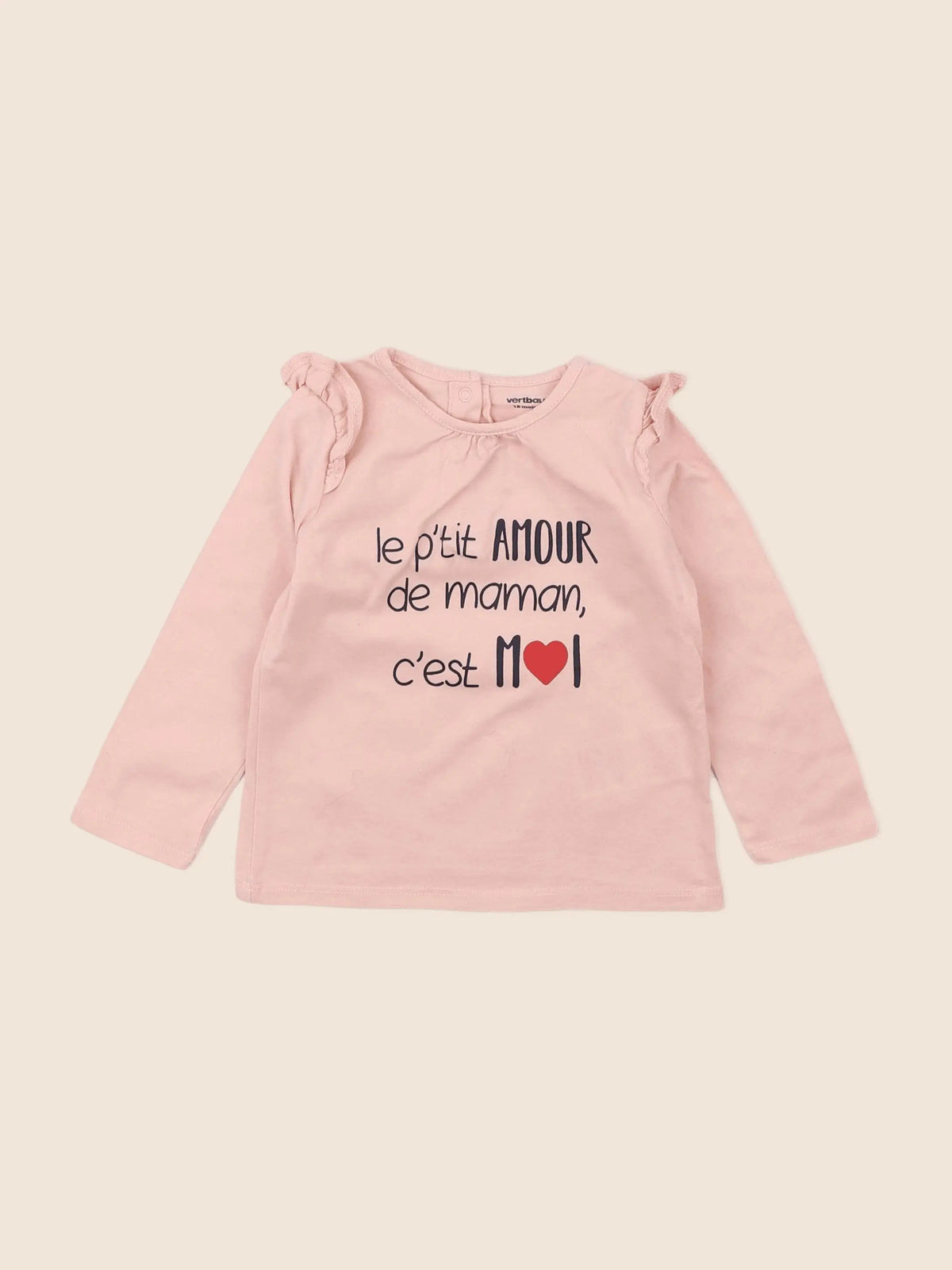 Vertbaudet - tee-shirt rose - 18 mois