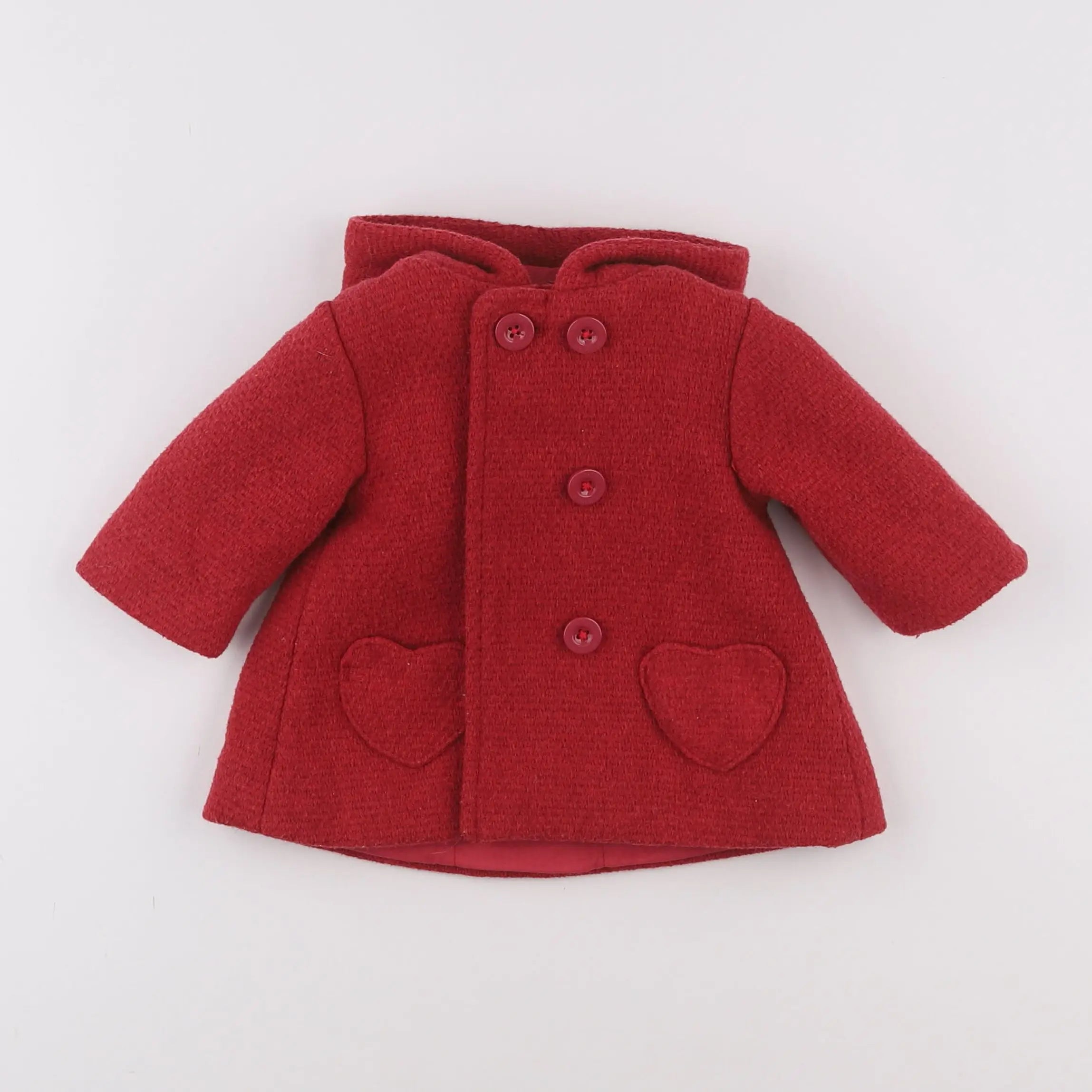 Vertbaudet - manteau rouge - 3 mois