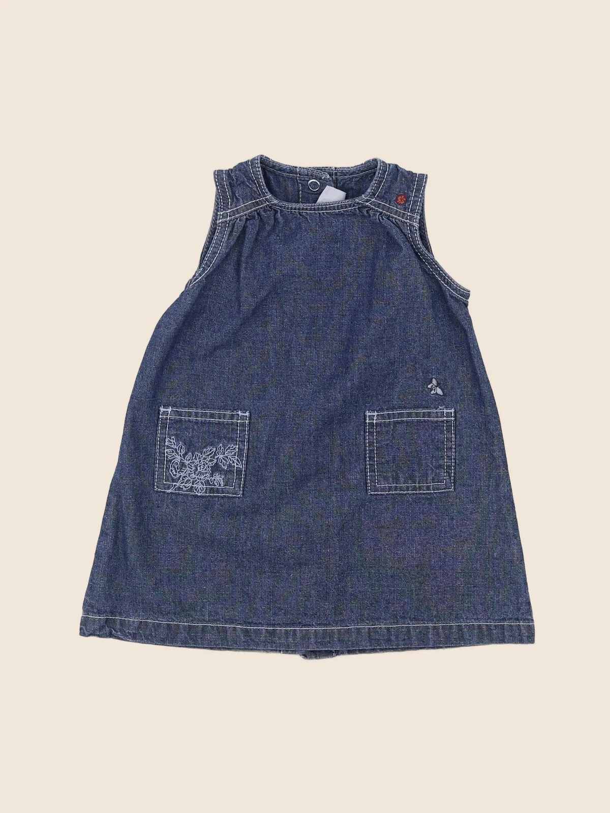 Petit Bateau - robe bleu - 6 mois