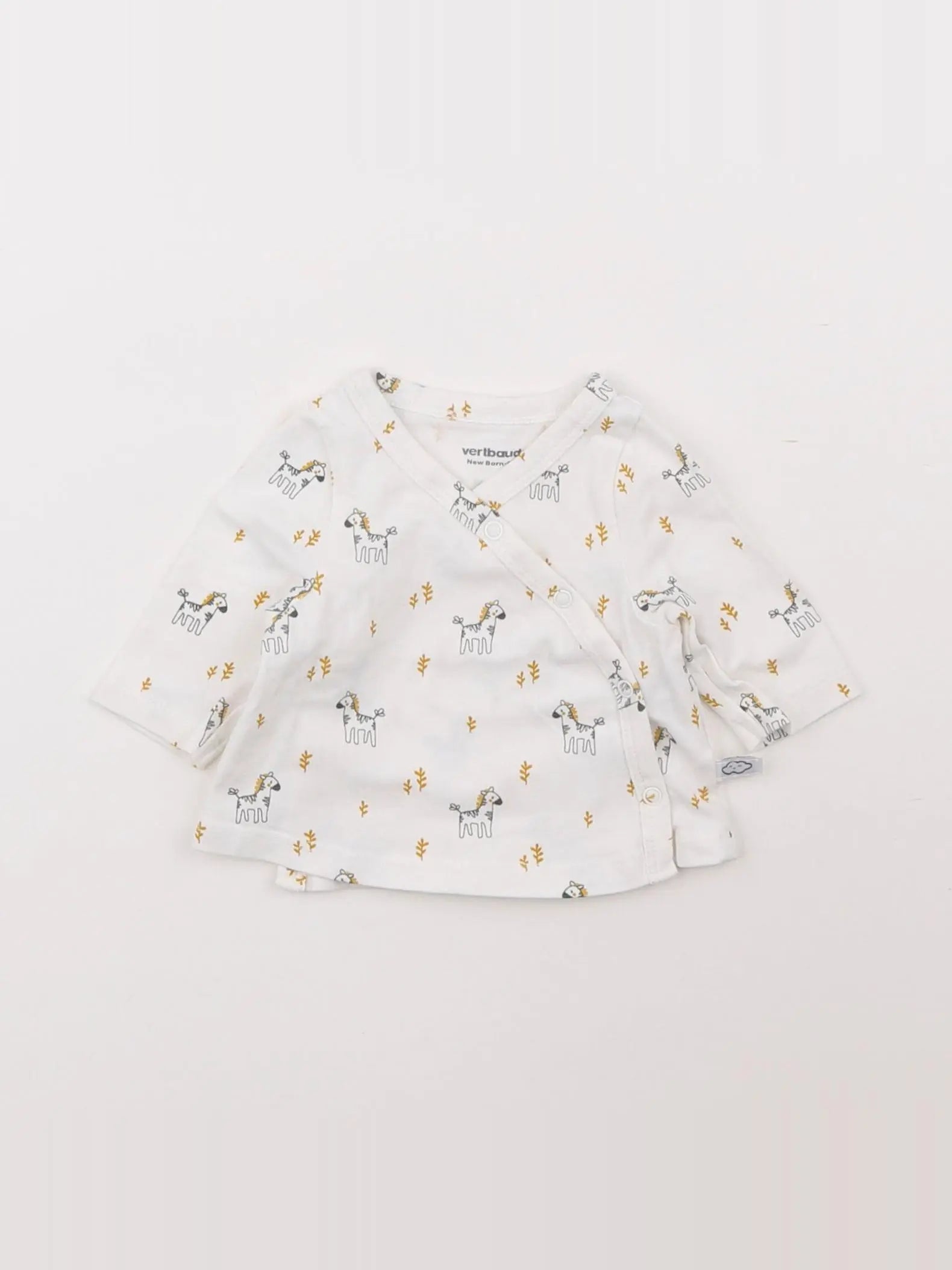 Vertbaudet - tee-shirt blanc - 0 mois