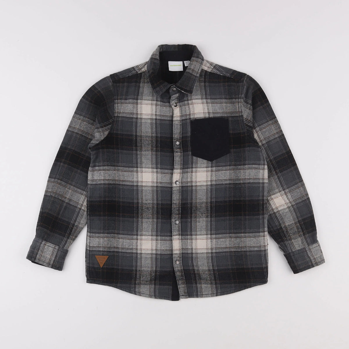 Vertbaudet - chemise gris - 10 ans