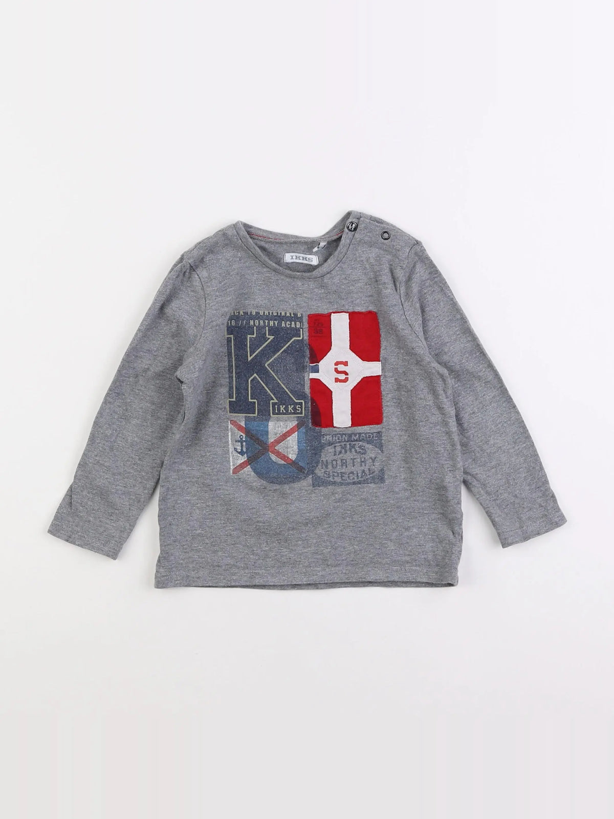 IKKS - tee-shirt gris - 2 ans