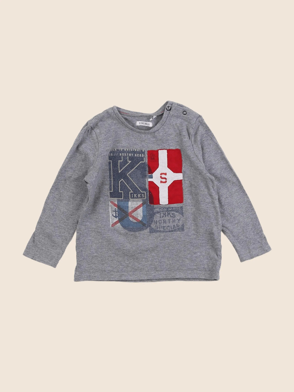 IKKS - tee-shirt gris - 2 ans