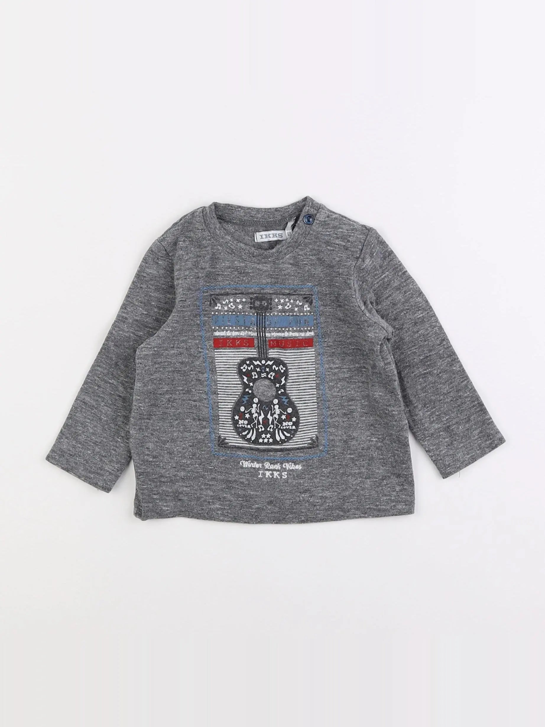 IKKS - tee-shirt gris - 6 mois