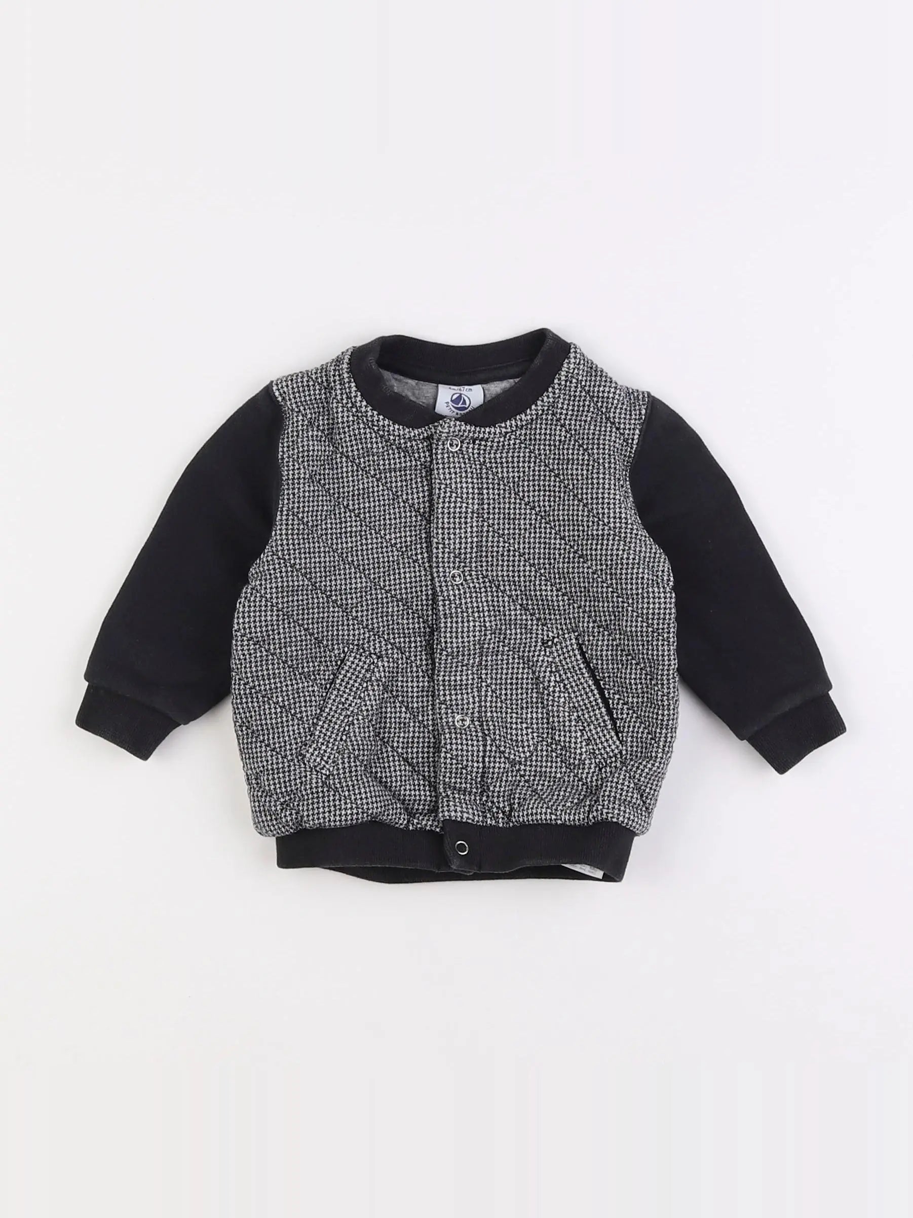 Petit Bateau - sweat gris - 3/6 mois