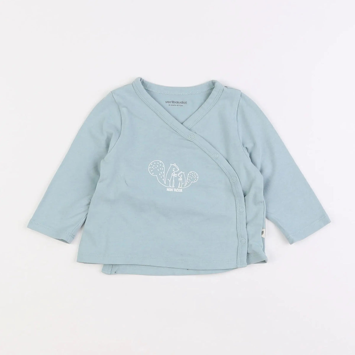 Vertbaudet - tee-shirt vert - 6 mois