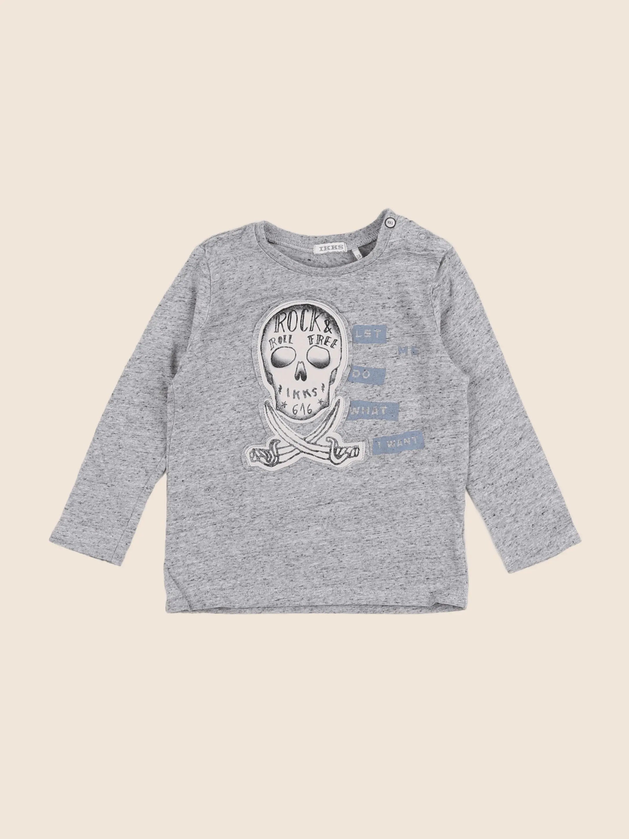 IKKS - tee-shirt gris - 2 ans