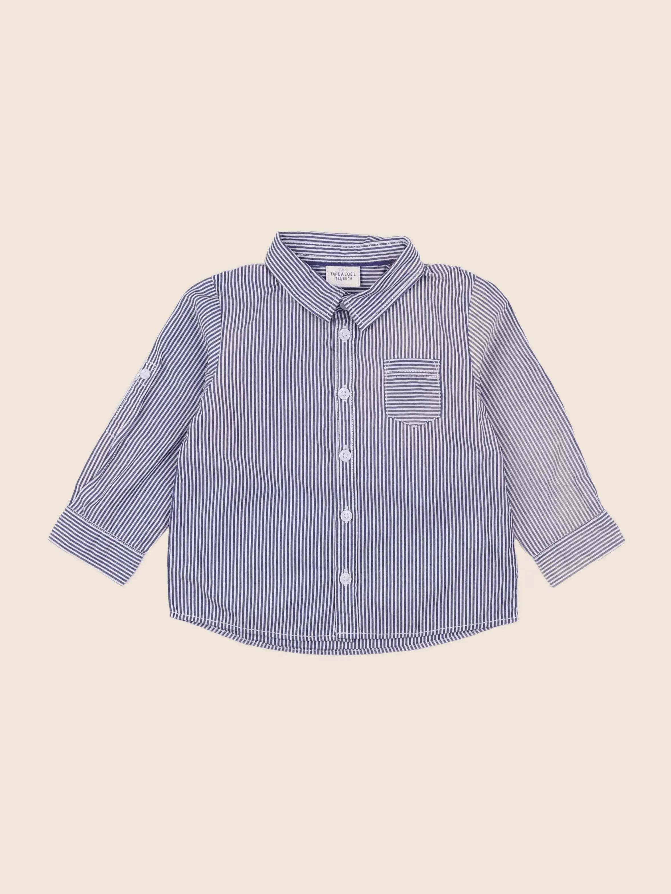 Tape à l'oeil - chemise bleu - 18 mois