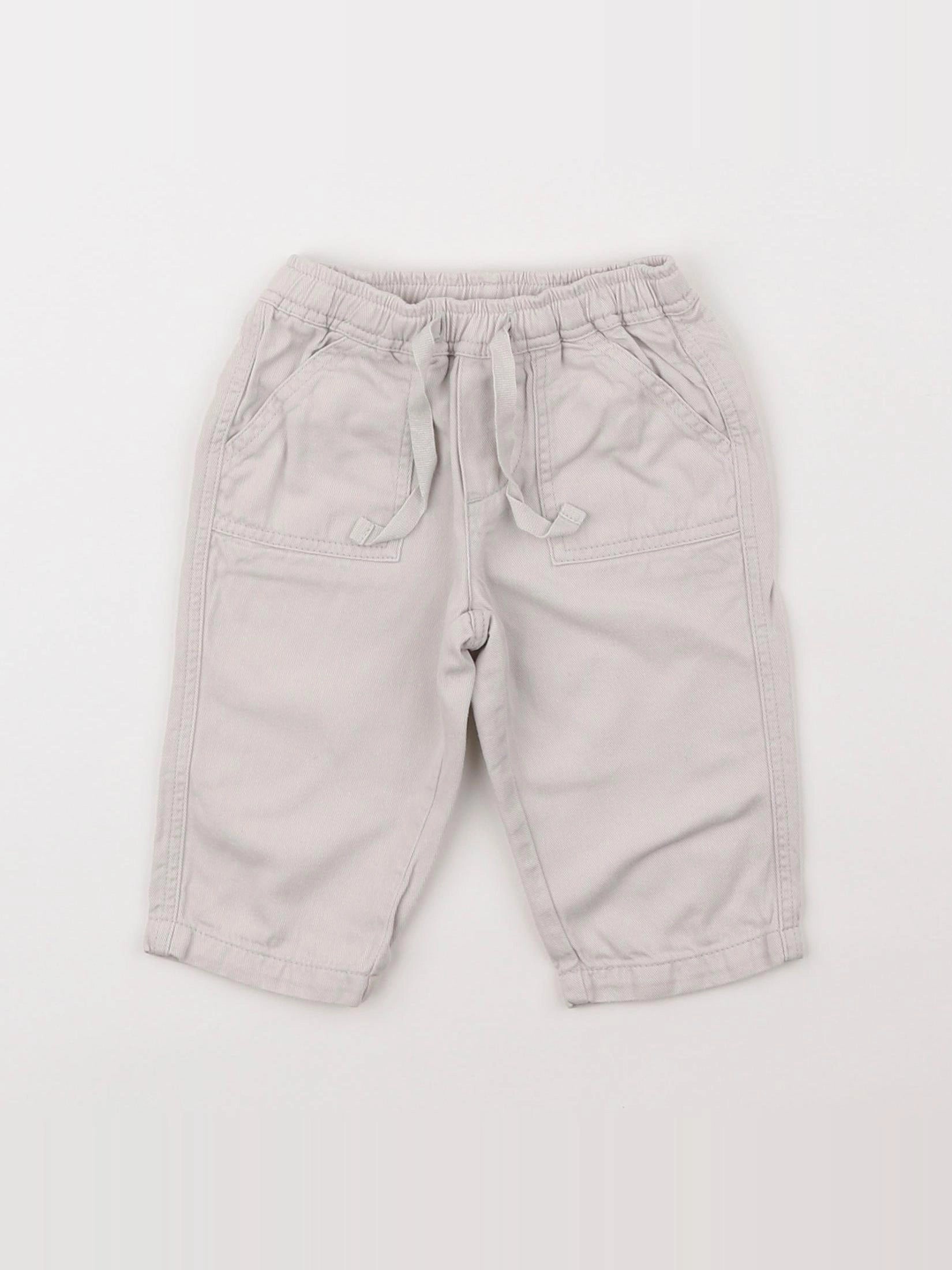 Bonton - pantalon gris - 6 mois