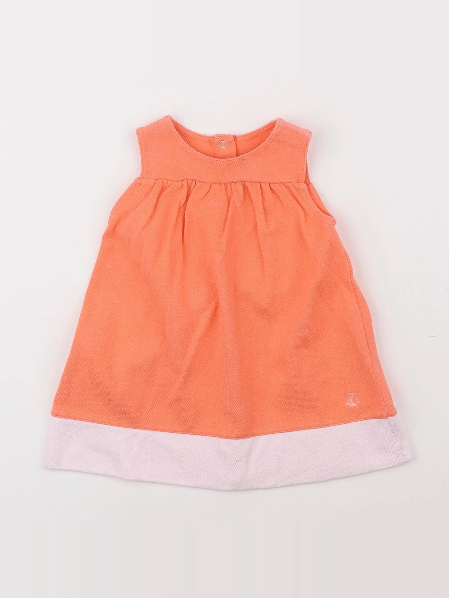 Petit Bateau - robe orange - 6 mois