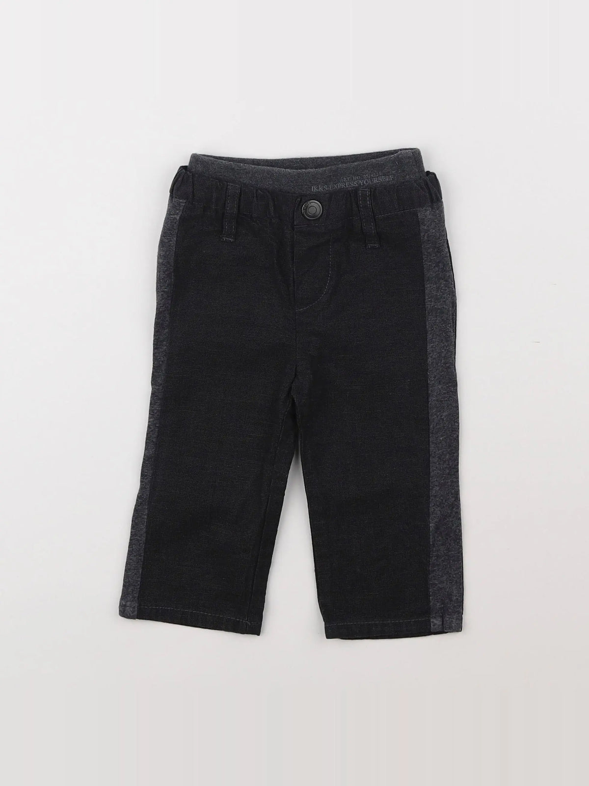 IKKS - pantalon gris, noir - 6 mois