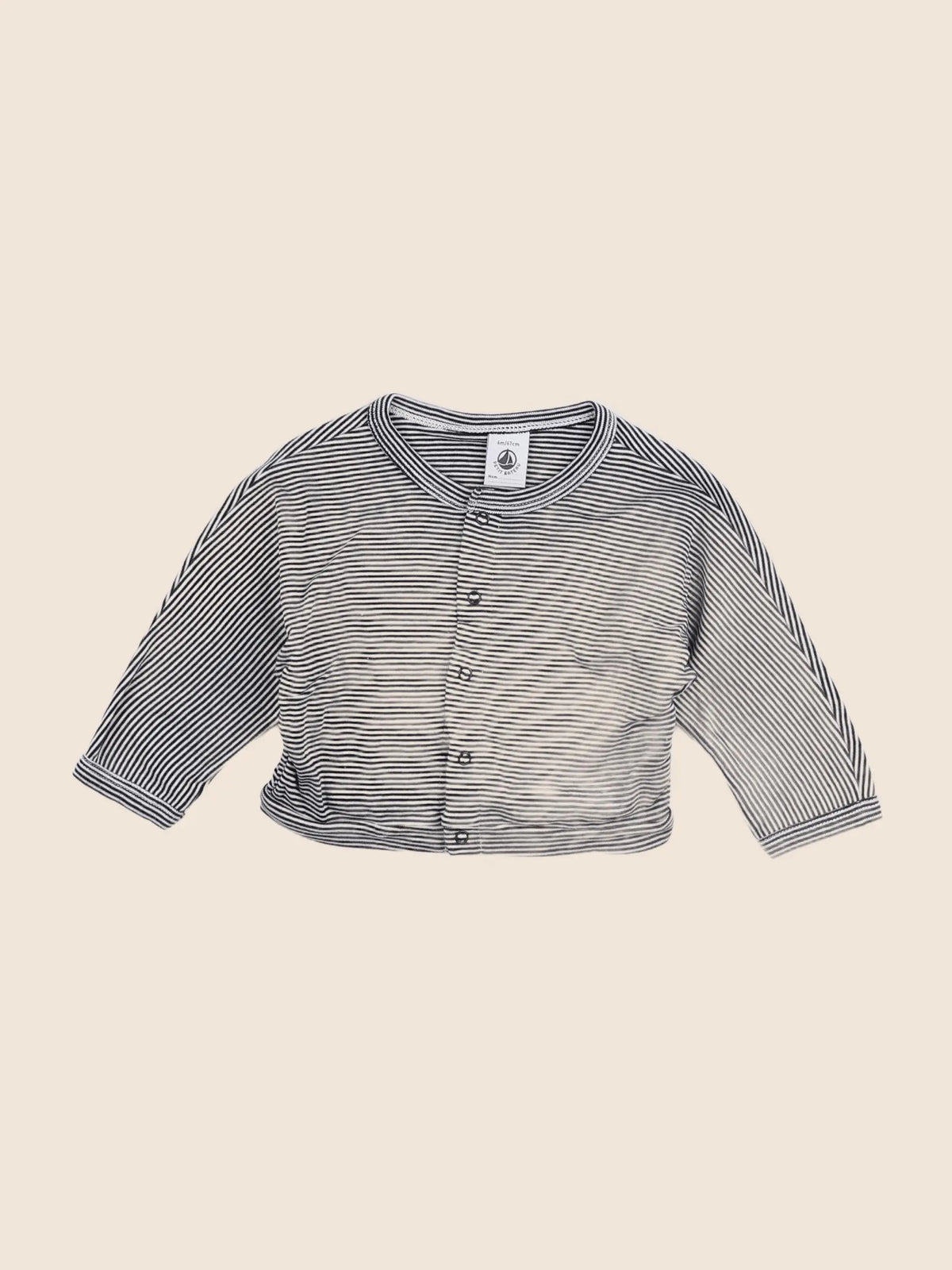 Petit Bateau - tee-shirt bleu - 6 mois