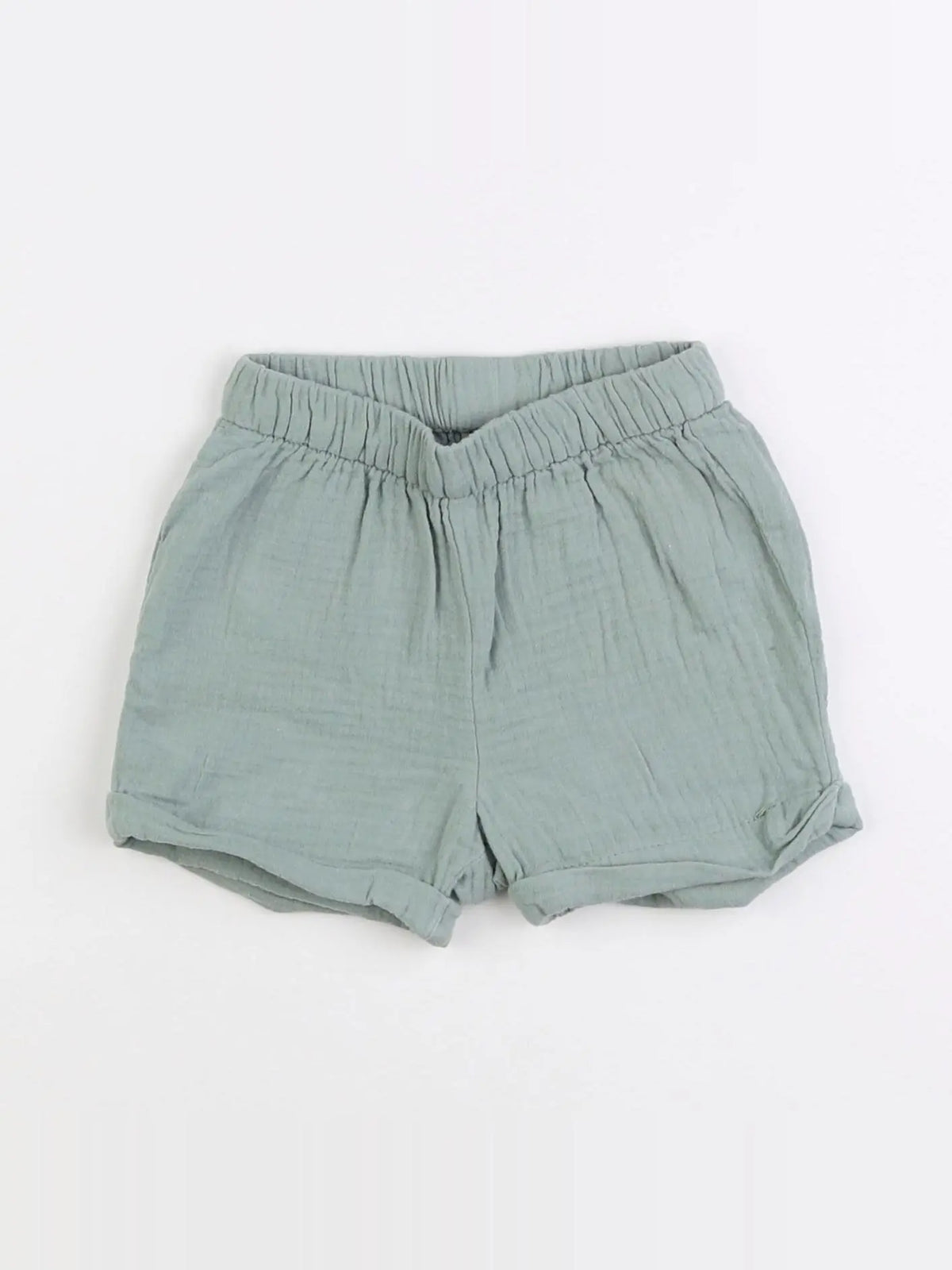 H&M - short vert - 6 mois