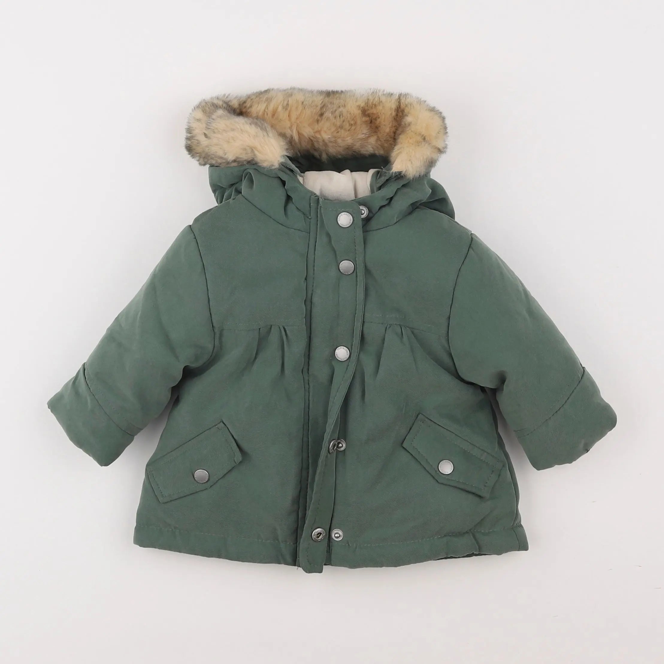 Vertbaudet - parka vert - 3 mois