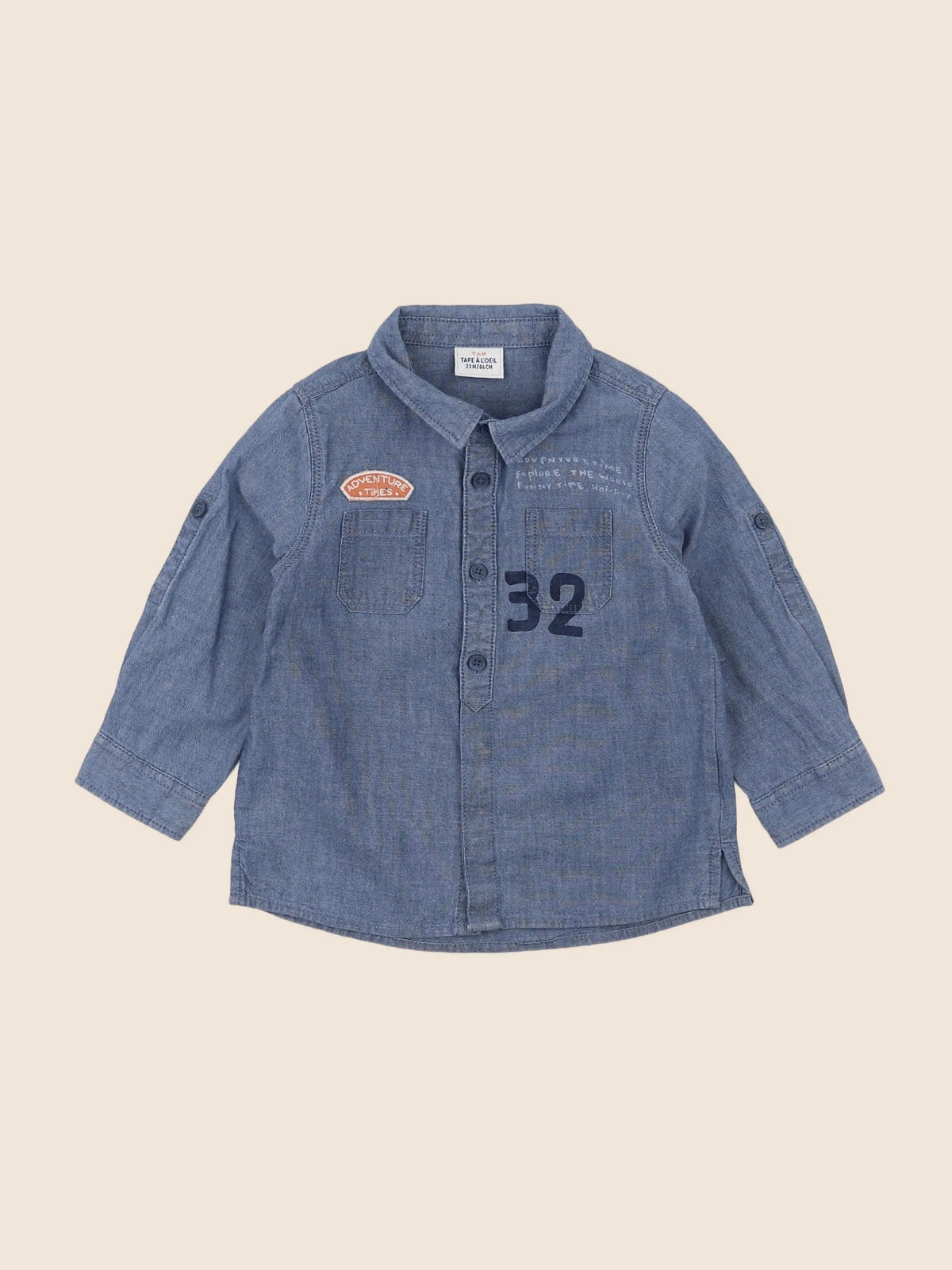 Tape à l'oeil - chemise bleu - 2 ans