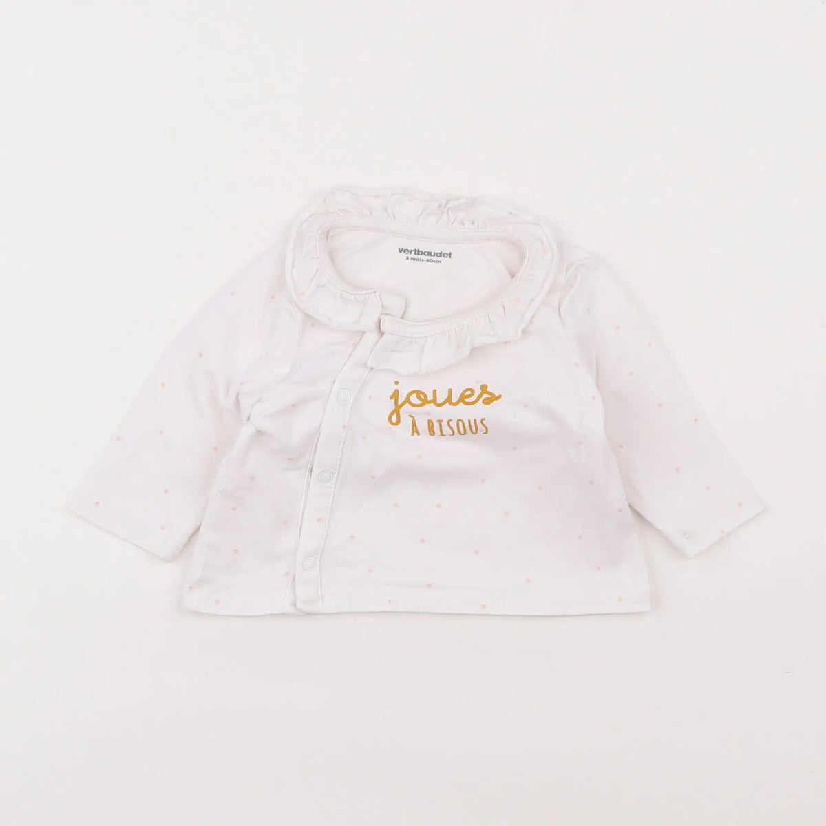 Vertbaudet - tee-shirt blanc - 3 mois