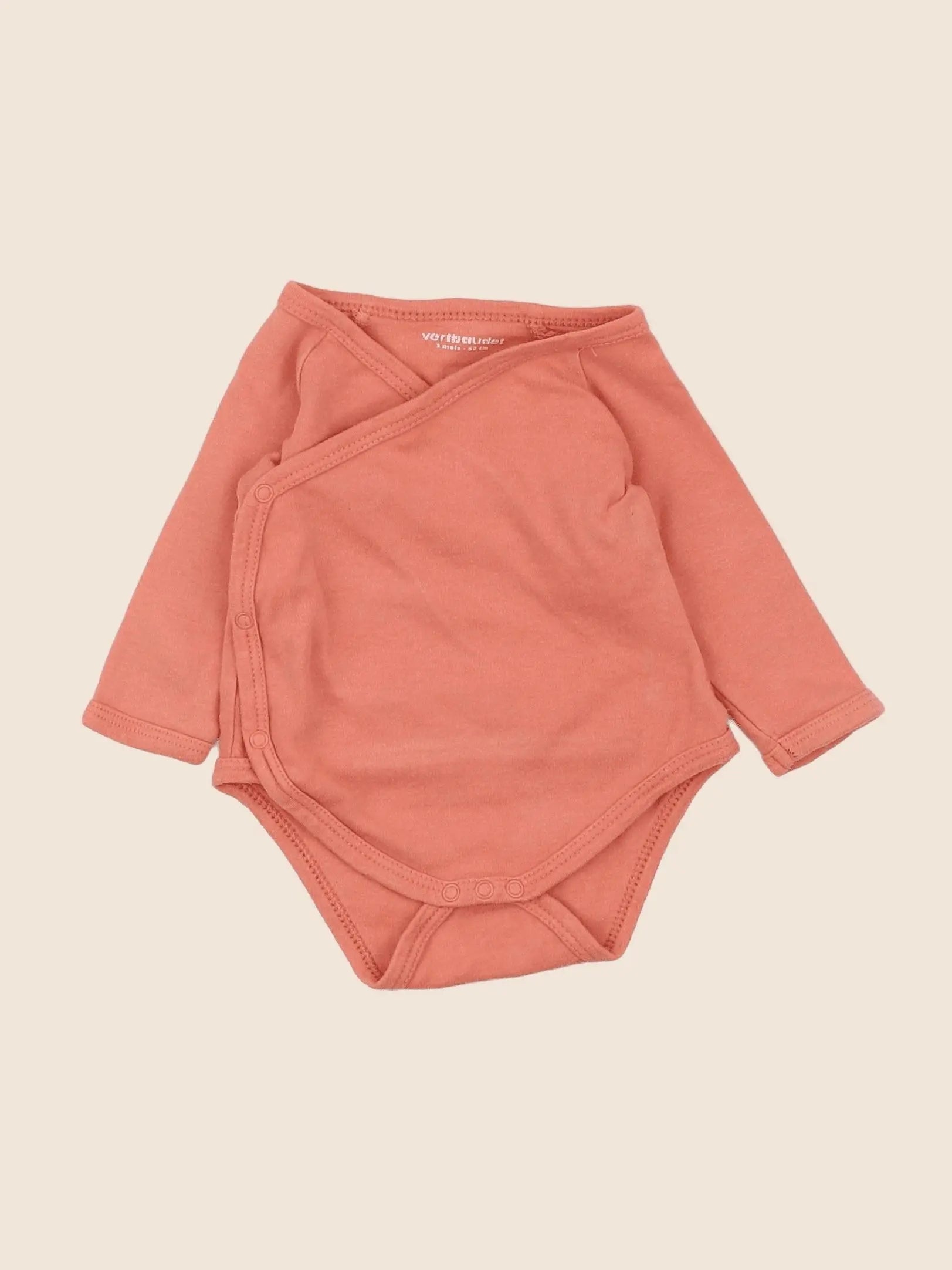 Vertbaudet - body orange - 3 mois