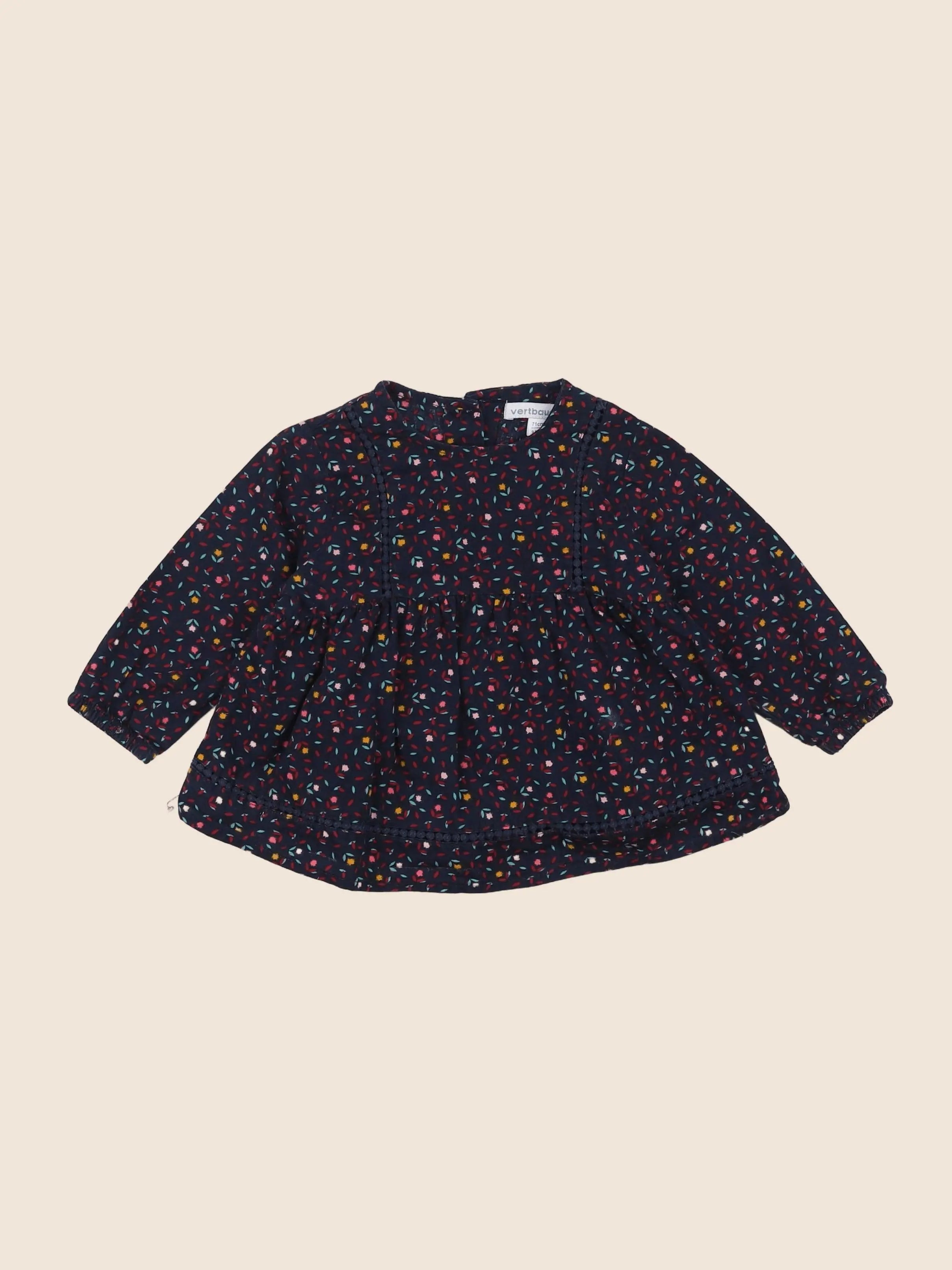 Vertbaudet - blouse multicolore - 9 mois