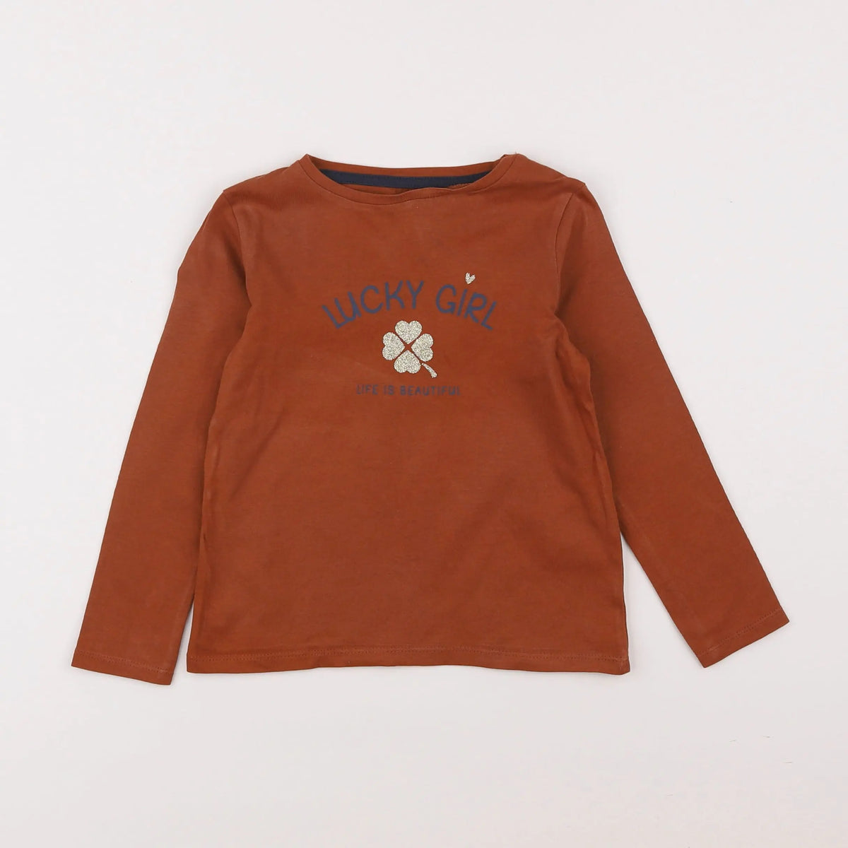 Vertbaudet - tee-shirt marron - 4 ans