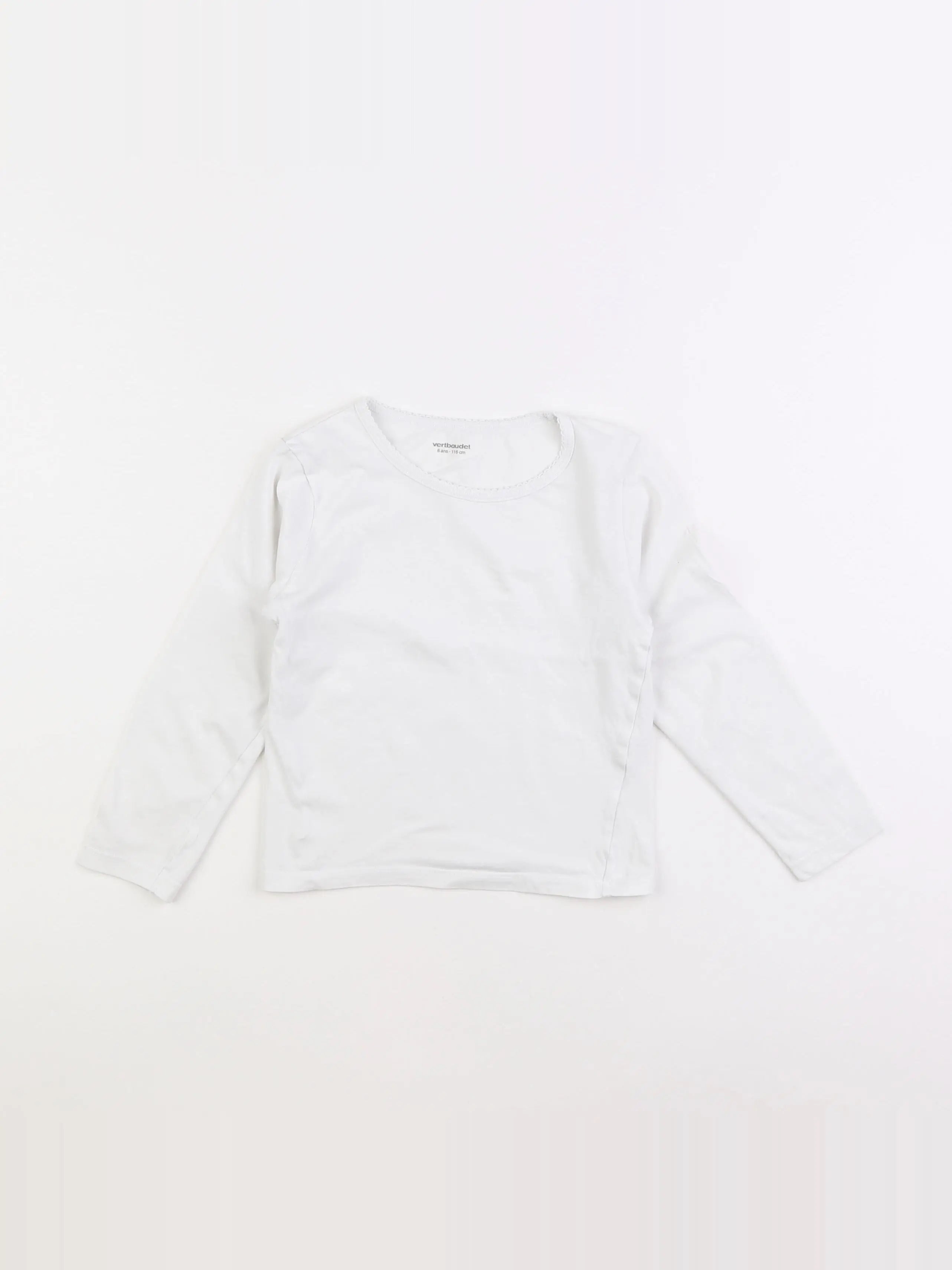 Vertbaudet - maillot de corps blanc - 6 ans