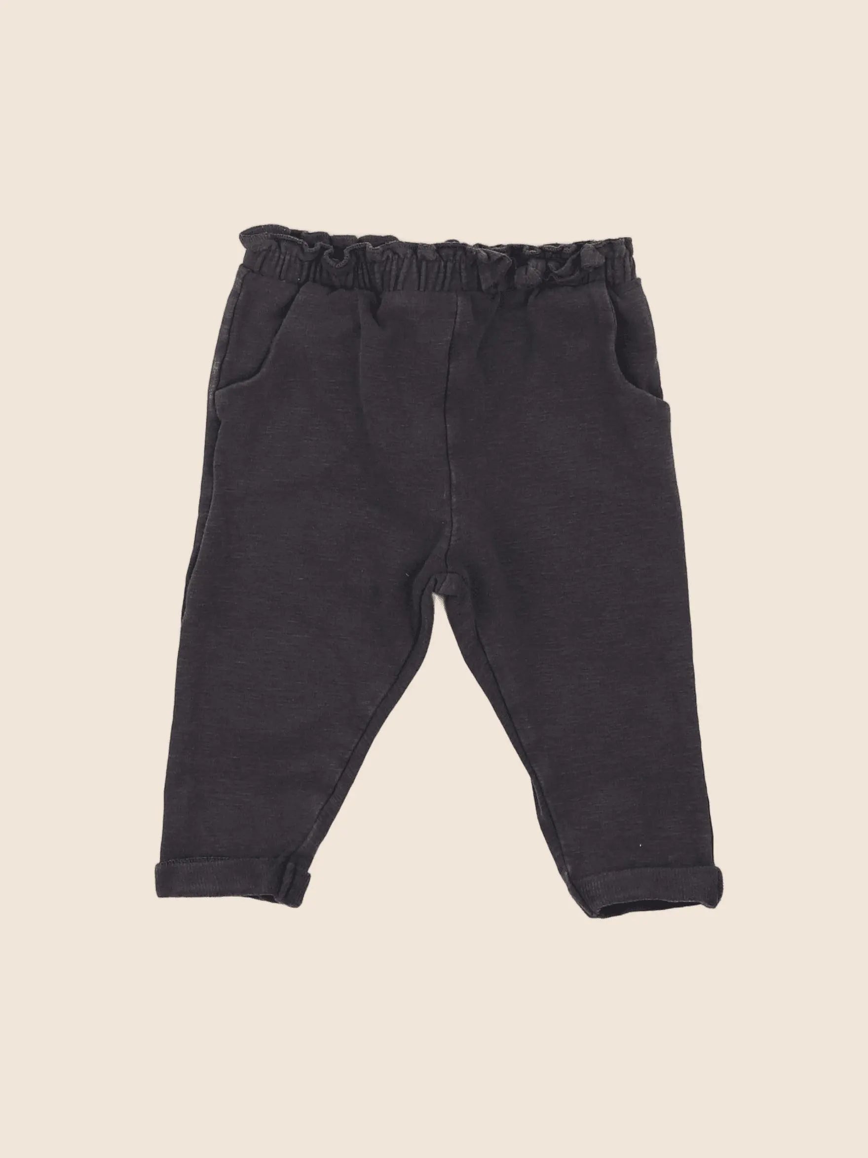 Zara - pantalon gris - 6/9 mois