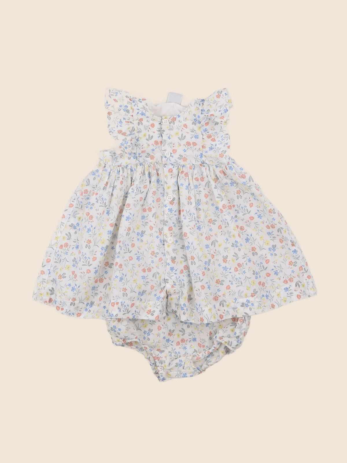 Petit Bateau - robe multicolore - 12 mois