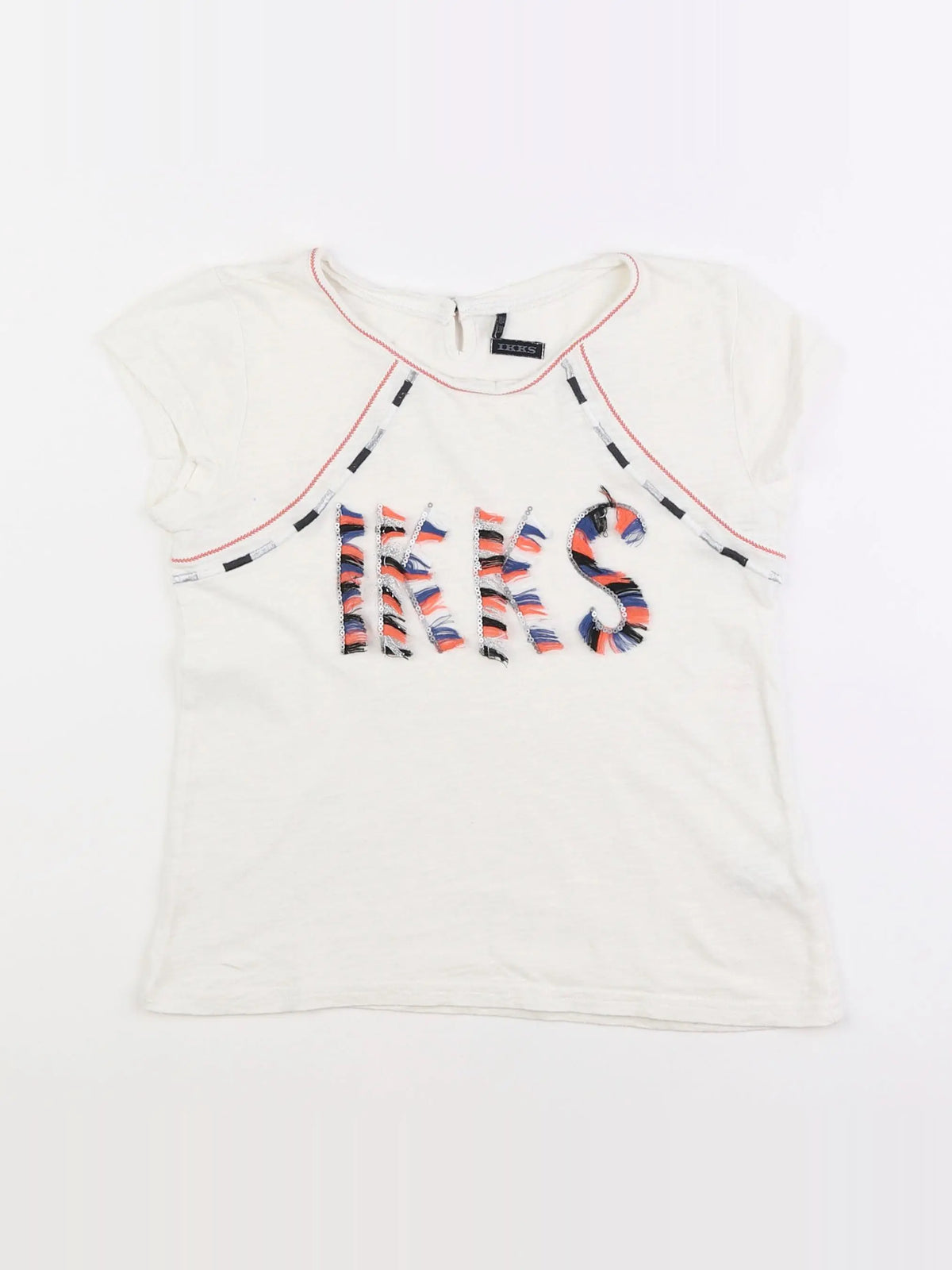 IKKS - tee-shirt blanc - 10 ans