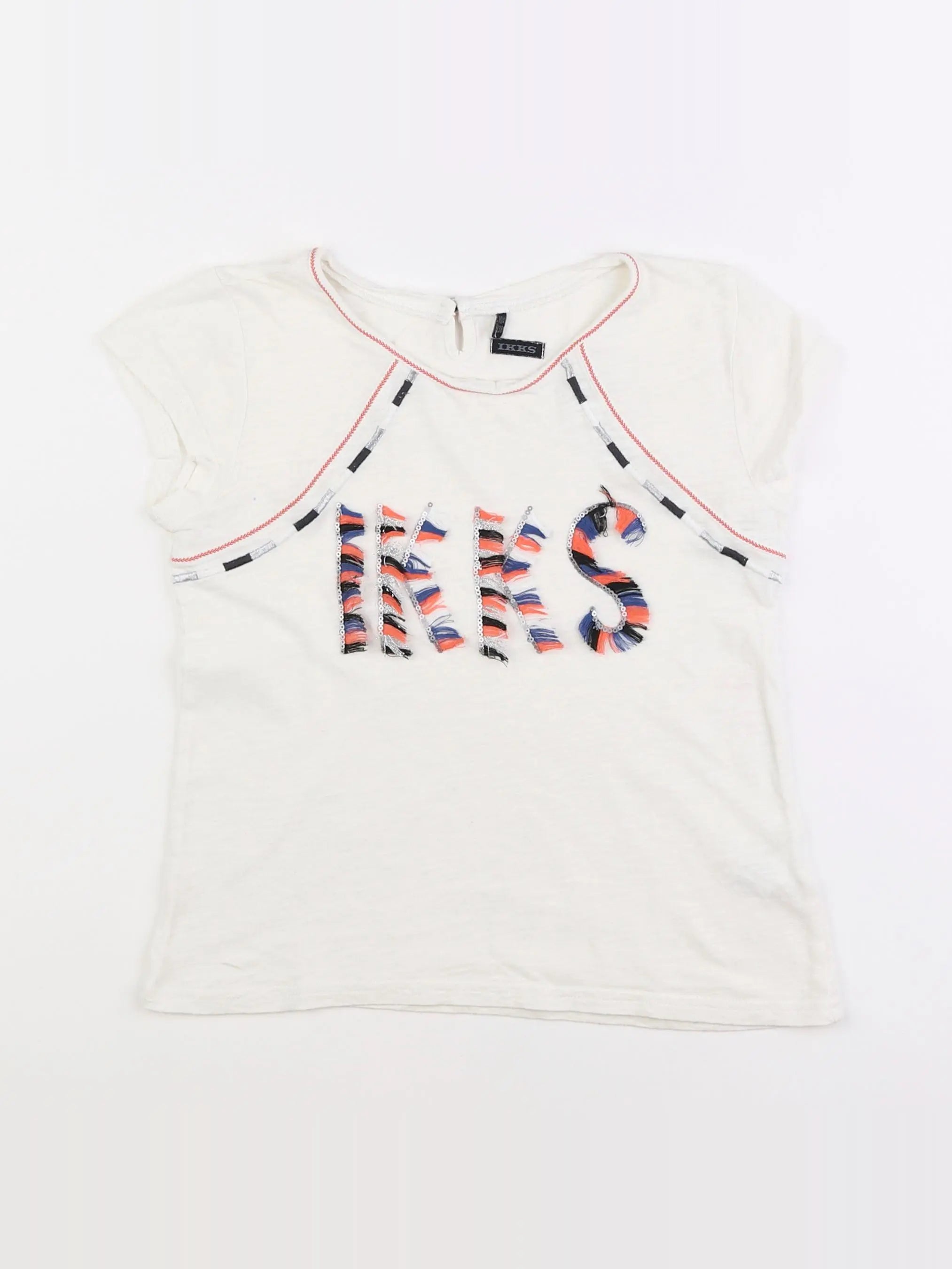 IKKS - tee-shirt blanc - 10 ans