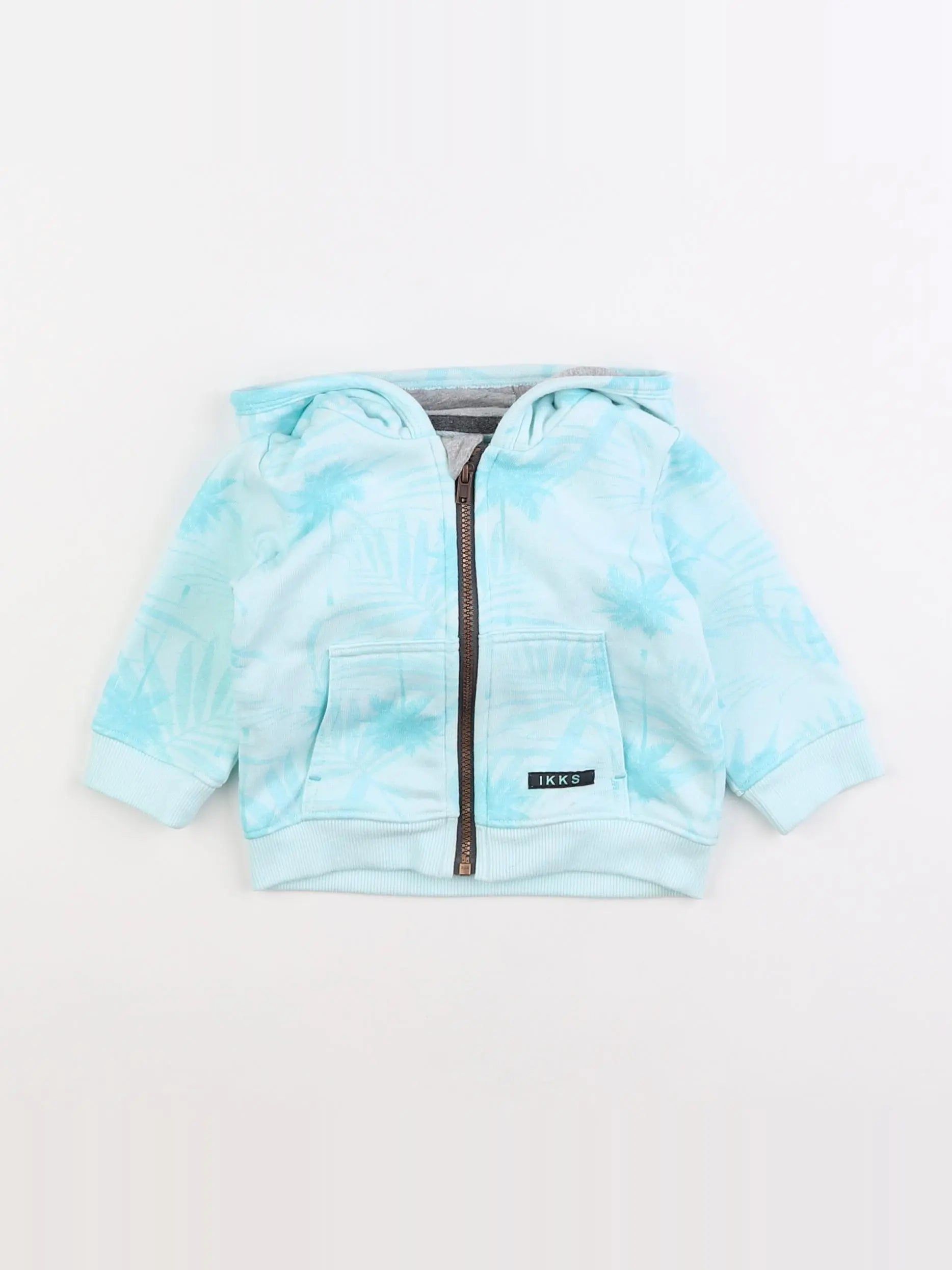 IKKS - sweat bleu - 6 mois