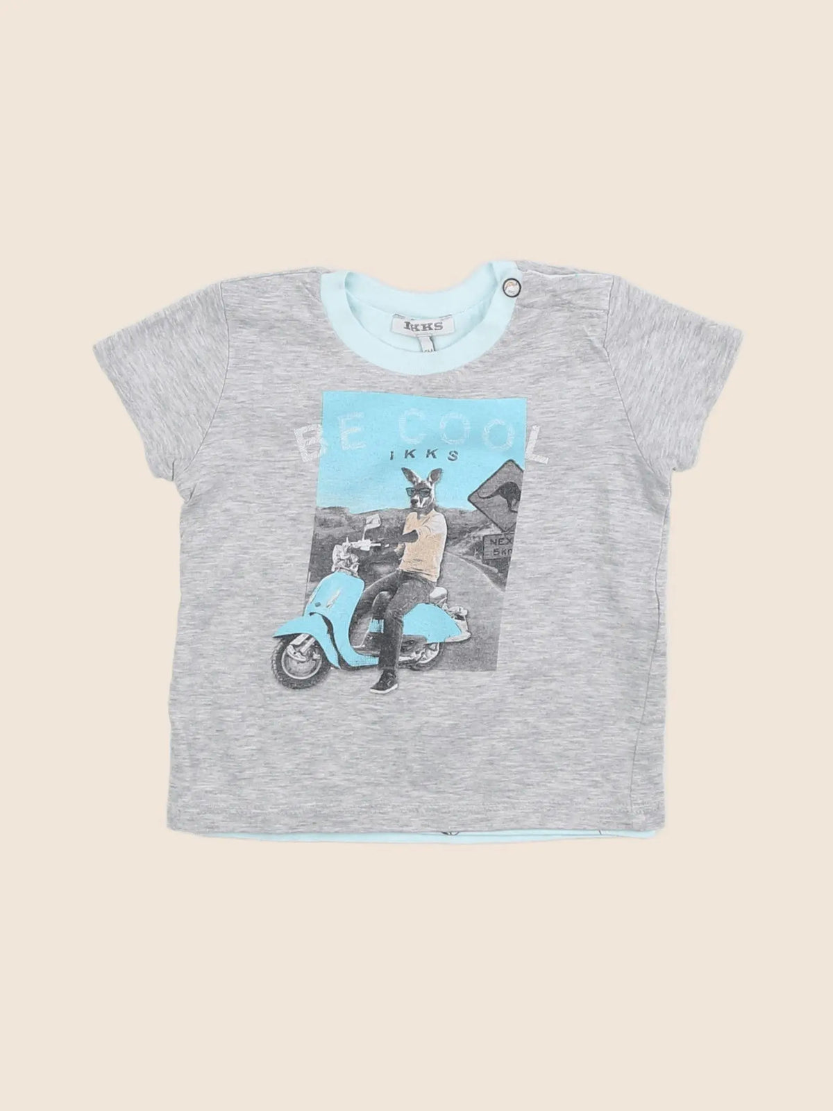 IKKS - tee-shirt gris - 6 mois