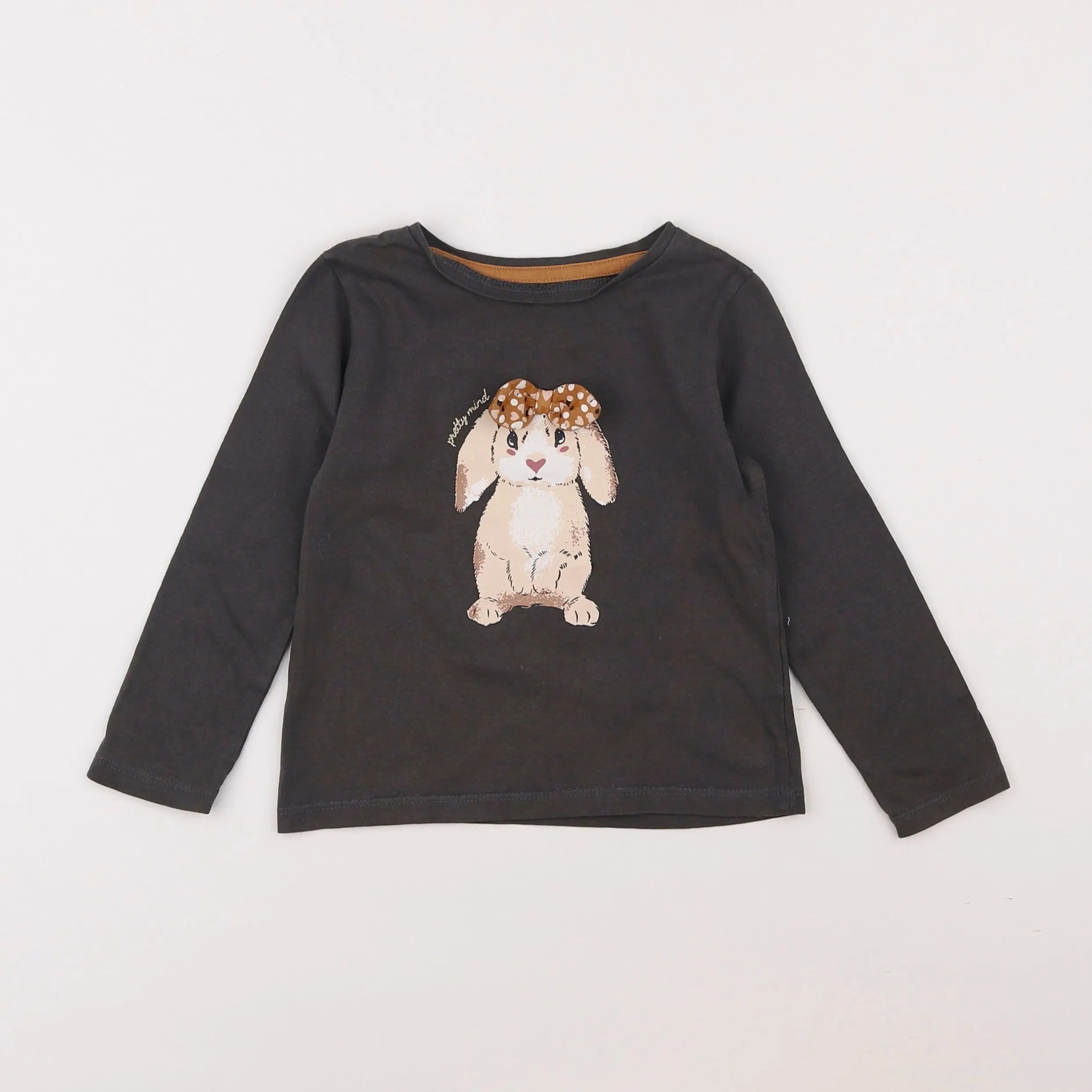 Vertbaudet - tee-shirt marron, multicolore - 3 ans