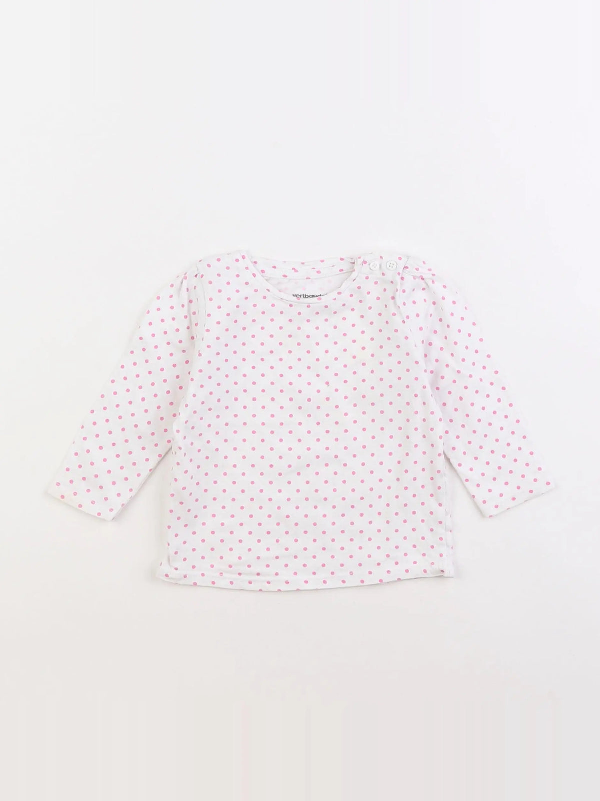 Vertbaudet - tee-shirt blanc - 6 mois