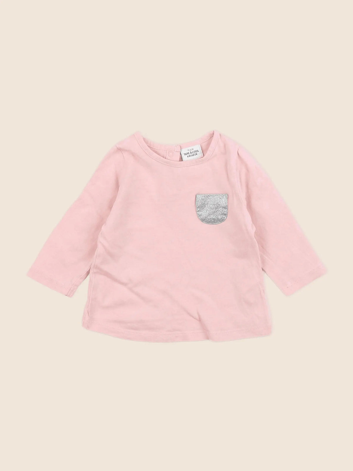 Vertbaudet - tee-shirt rose - 6 mois
