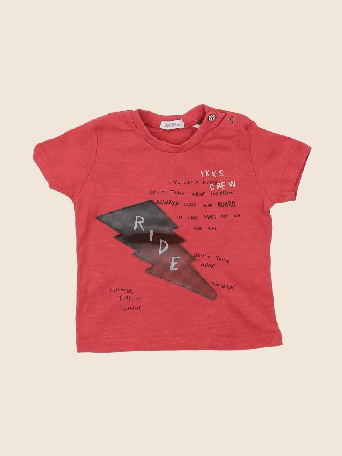 IKKS - tee-shirt rouge - 6 mois