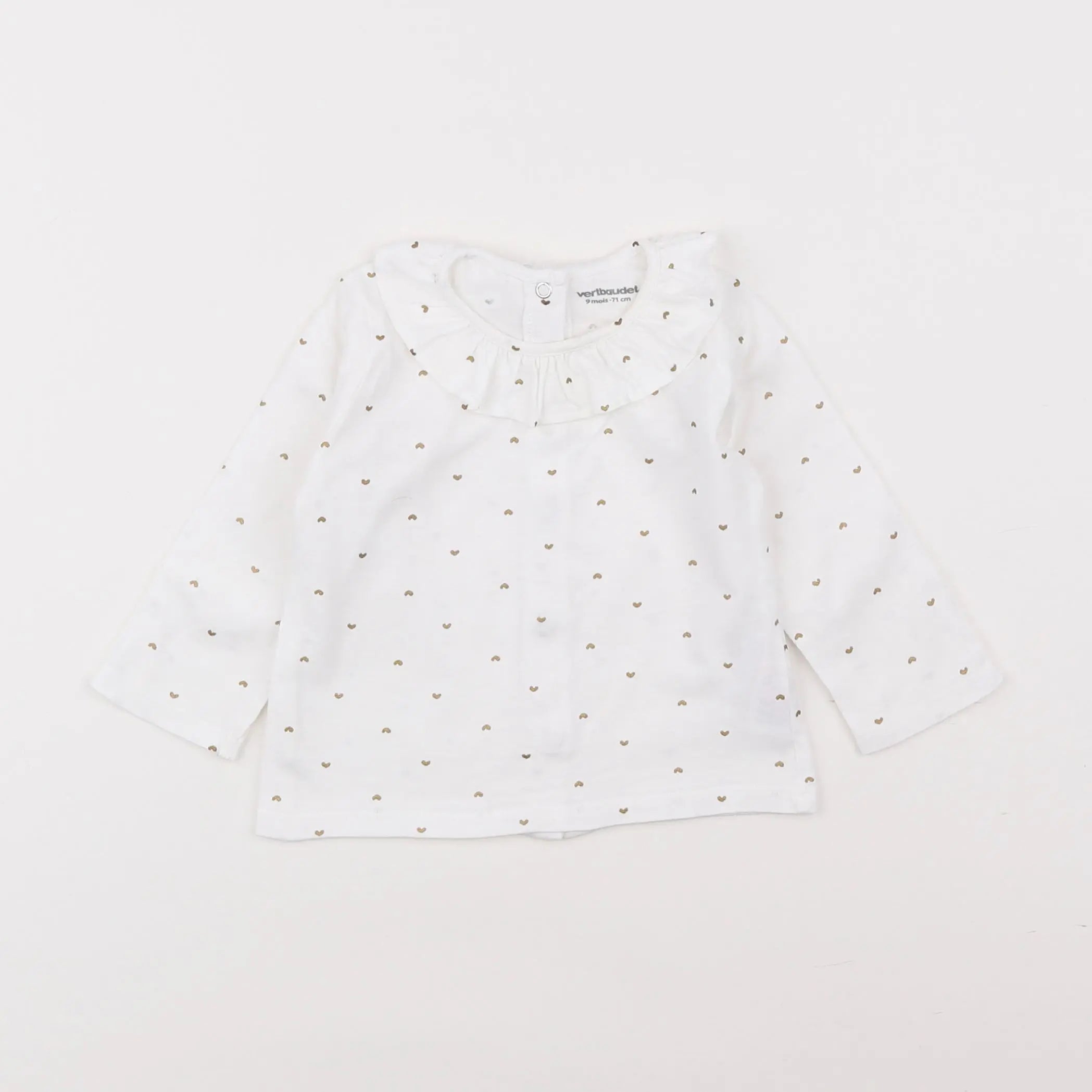 Vertbaudet - tee-shirt blanc - 9 mois