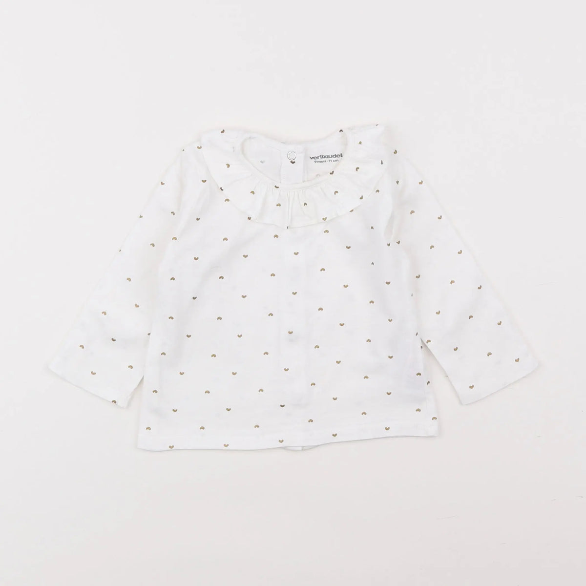 Vertbaudet - tee-shirt blanc - 9 mois