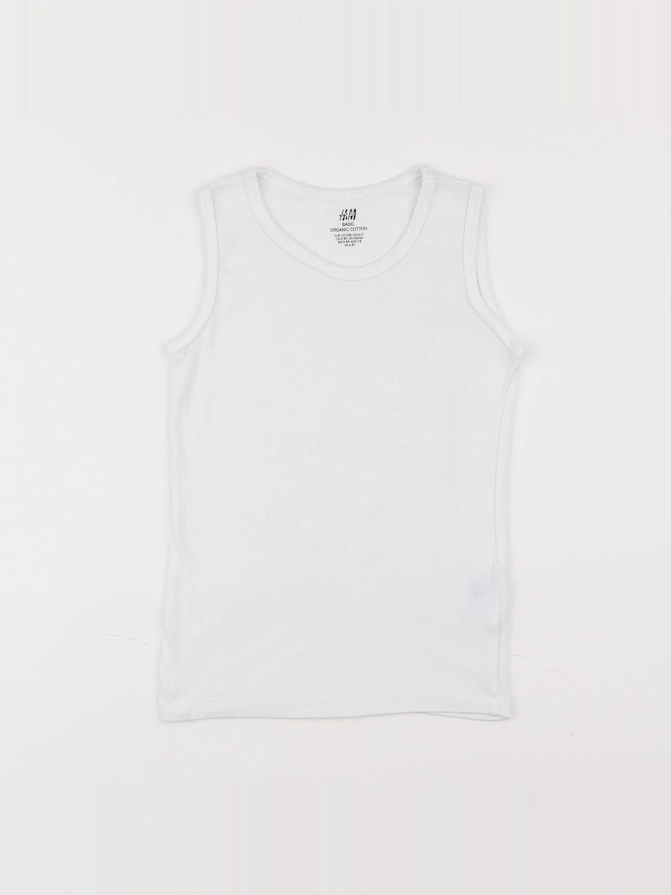 H&M - maillot de corps blanc - 6/8 ans