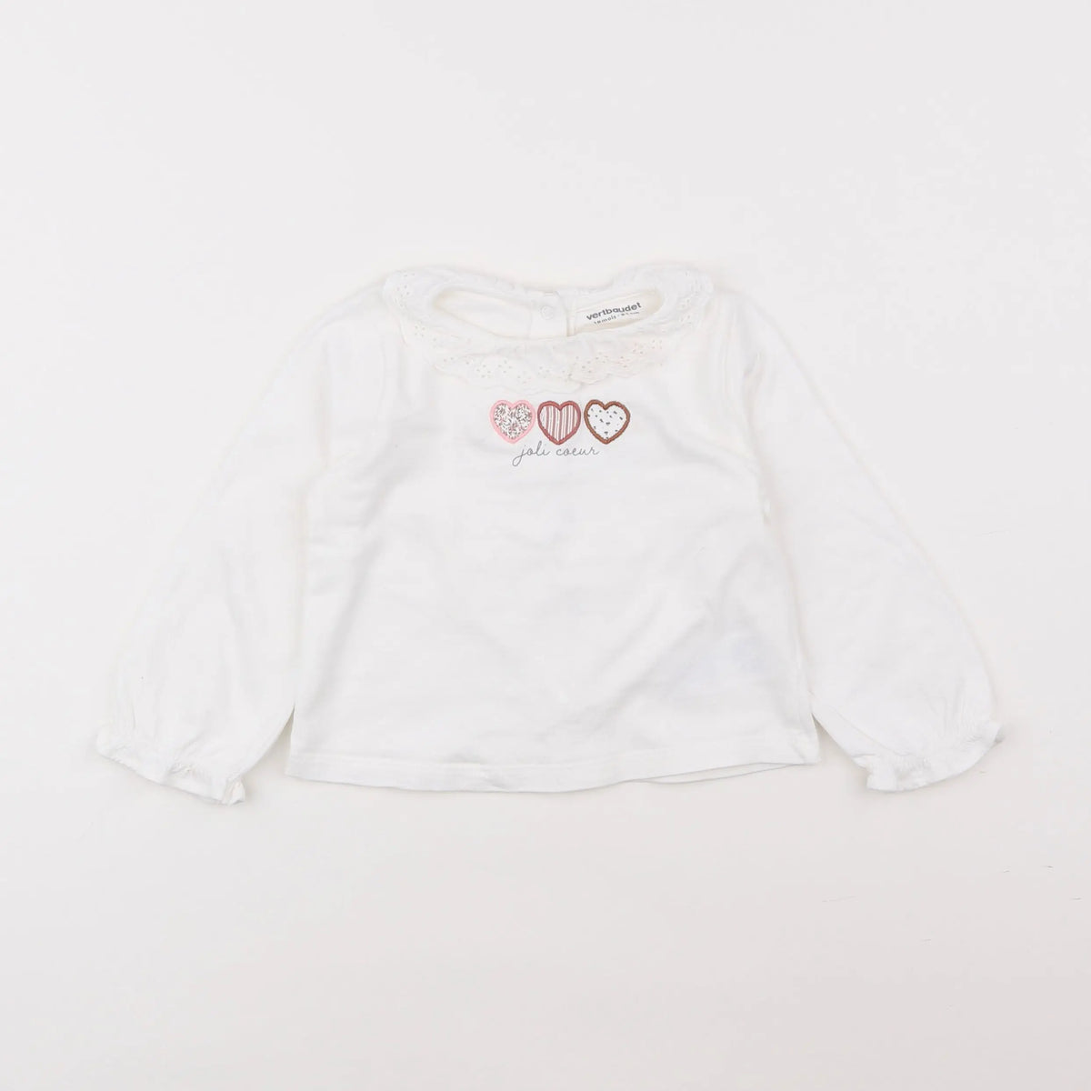 Vertbaudet - tee-shirt blanc - 18 mois