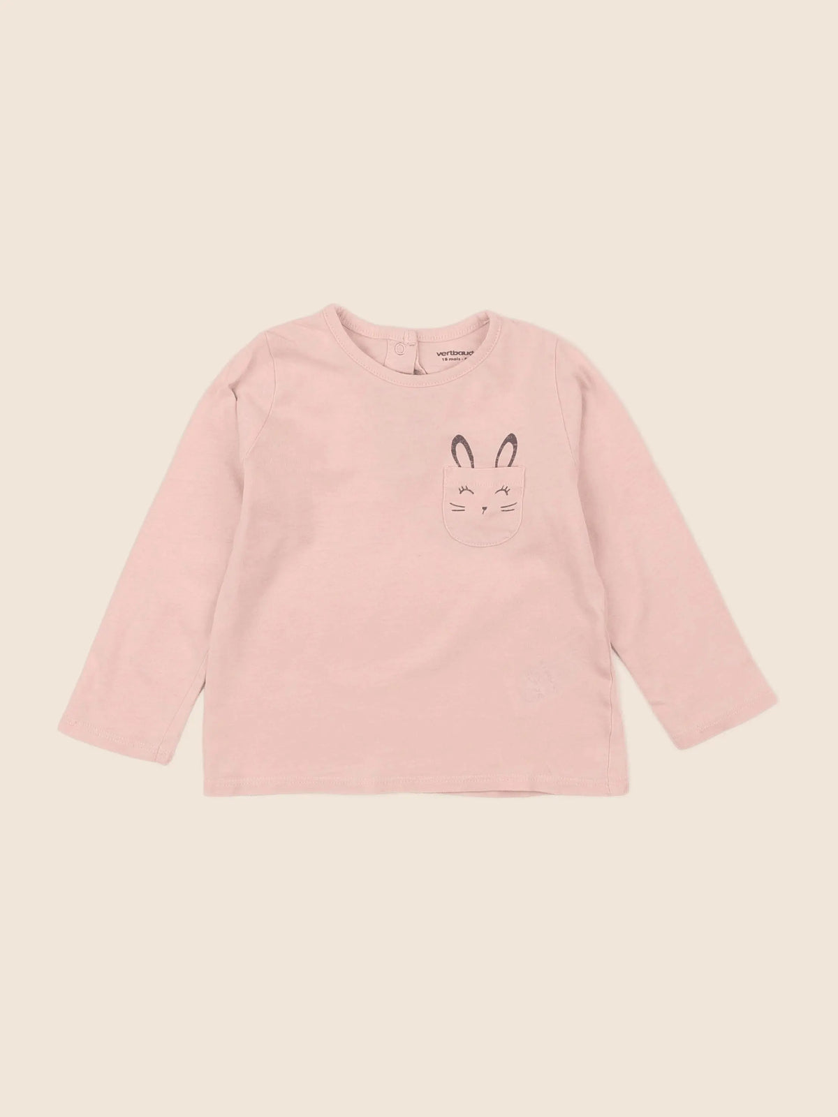 Vertbaudet - tee-shirt rose - 18 mois