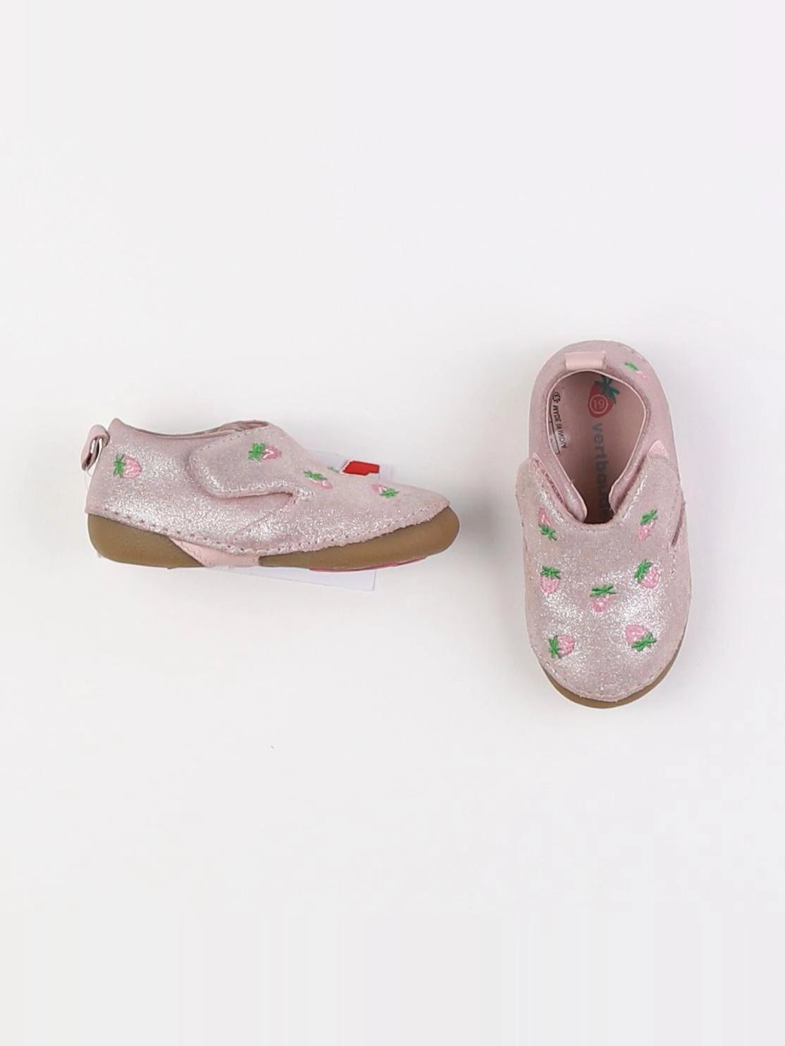 Vertbaudet - chaussons rose - pointure 19