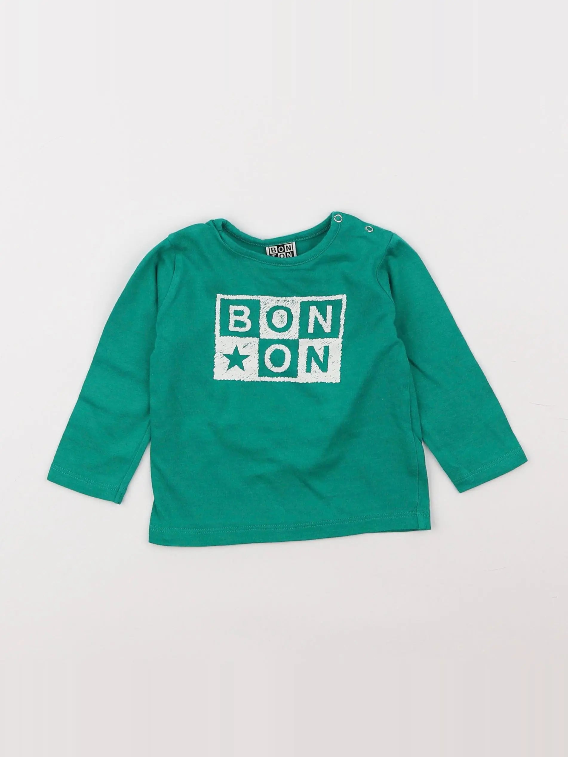 Bonton - tee-shirt vert - 6 mois