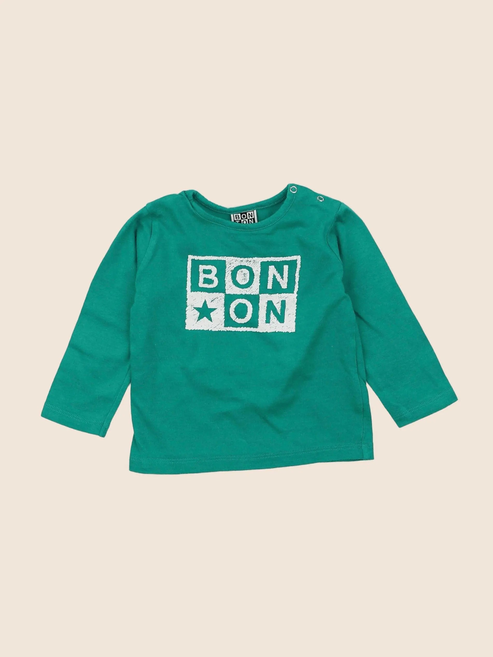 Bonton - tee-shirt vert - 6 mois