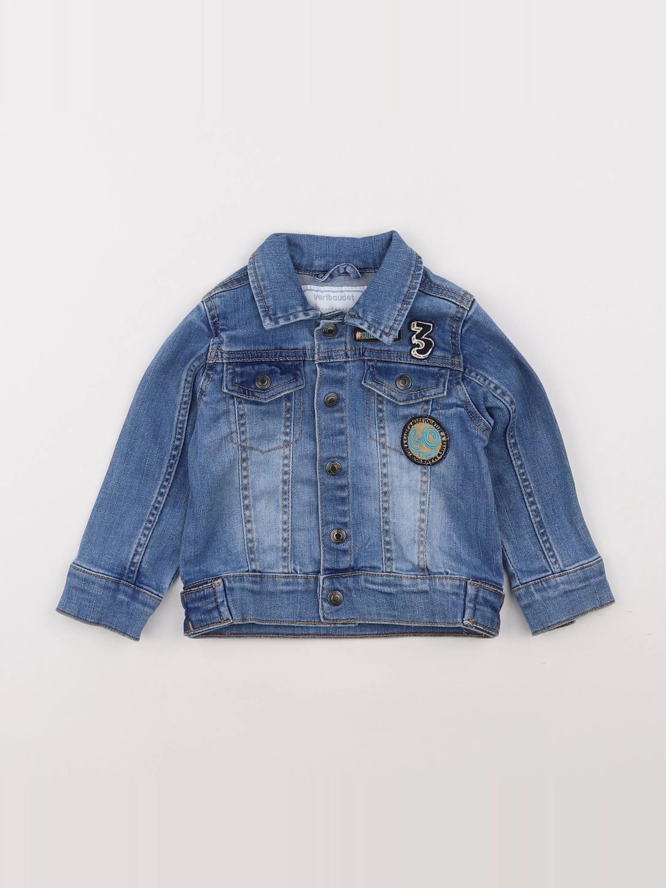 Vertbaudet - veste bleu - 18 mois