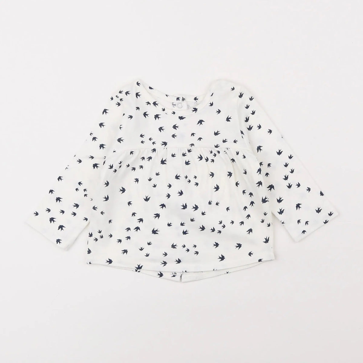 Vertbaudet - tee-shirt blanc, bleu - 3 mois